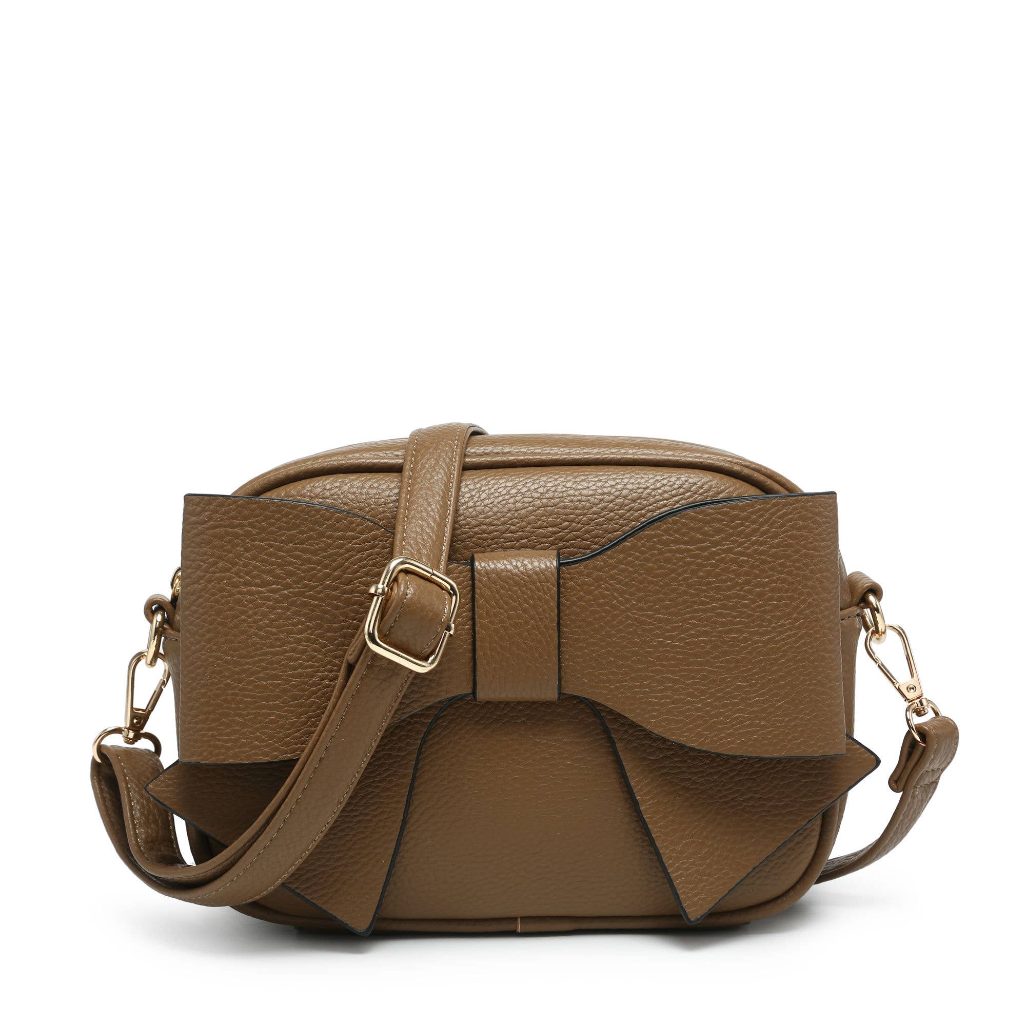 Beau Light Khaki Crossbody Bow Bag