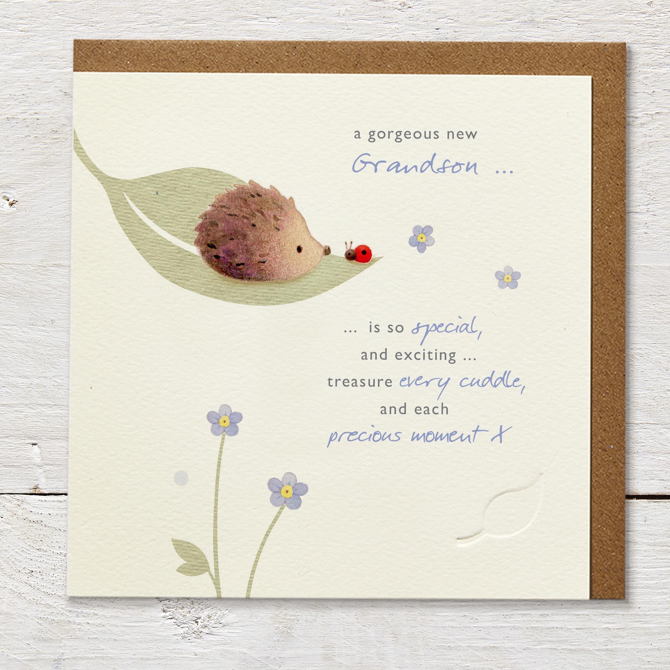 Ginger Betty New Grandson Card