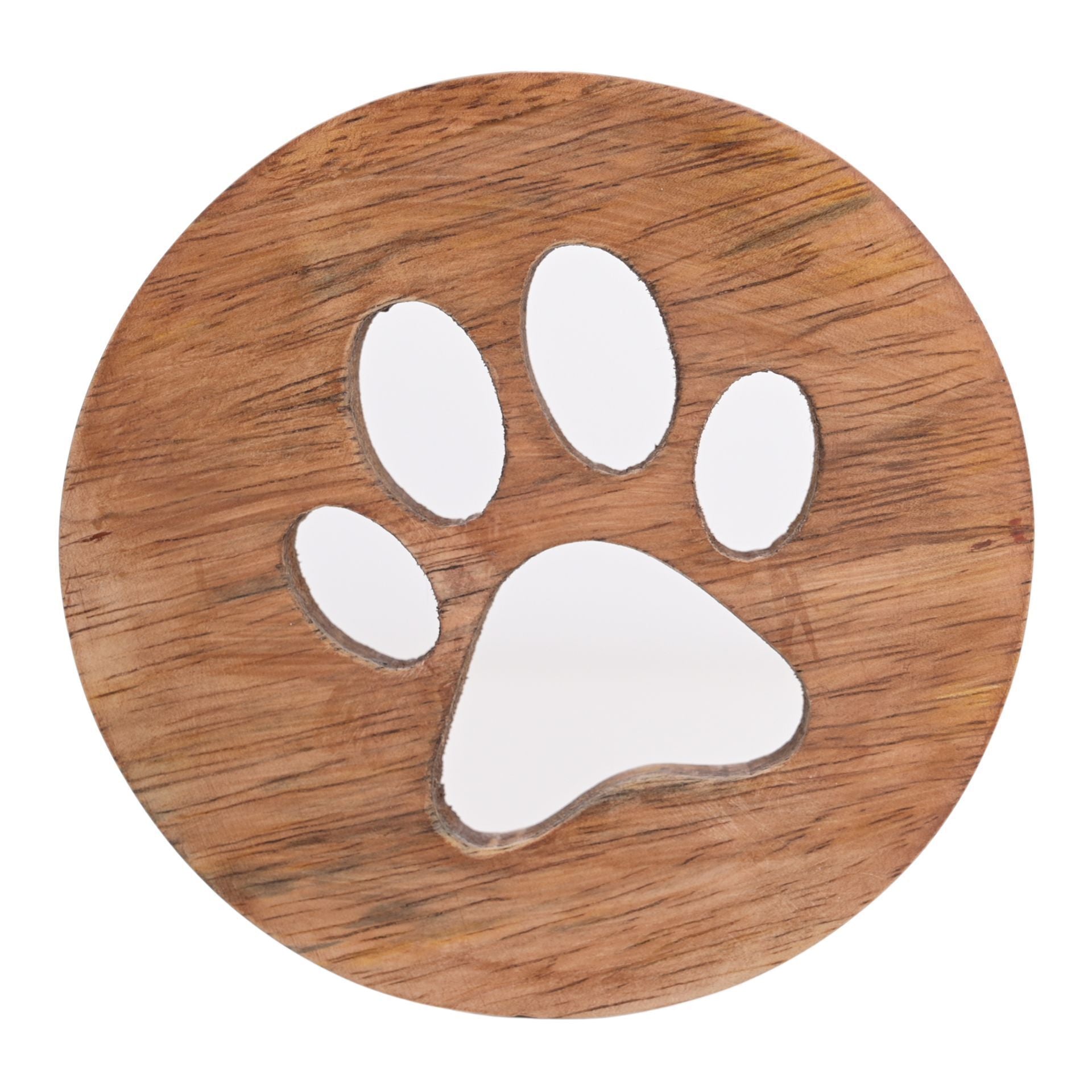Best of Breed Paw Prints Mango Wood Set of 4 Coasters