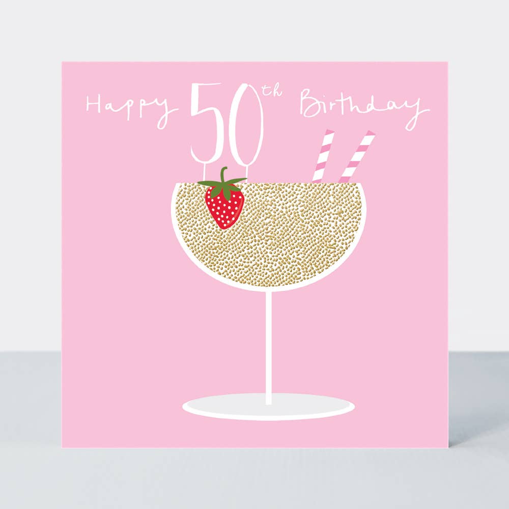 Rachel Ellen Designs - Field Day - Cocktail Age 50 birthday card