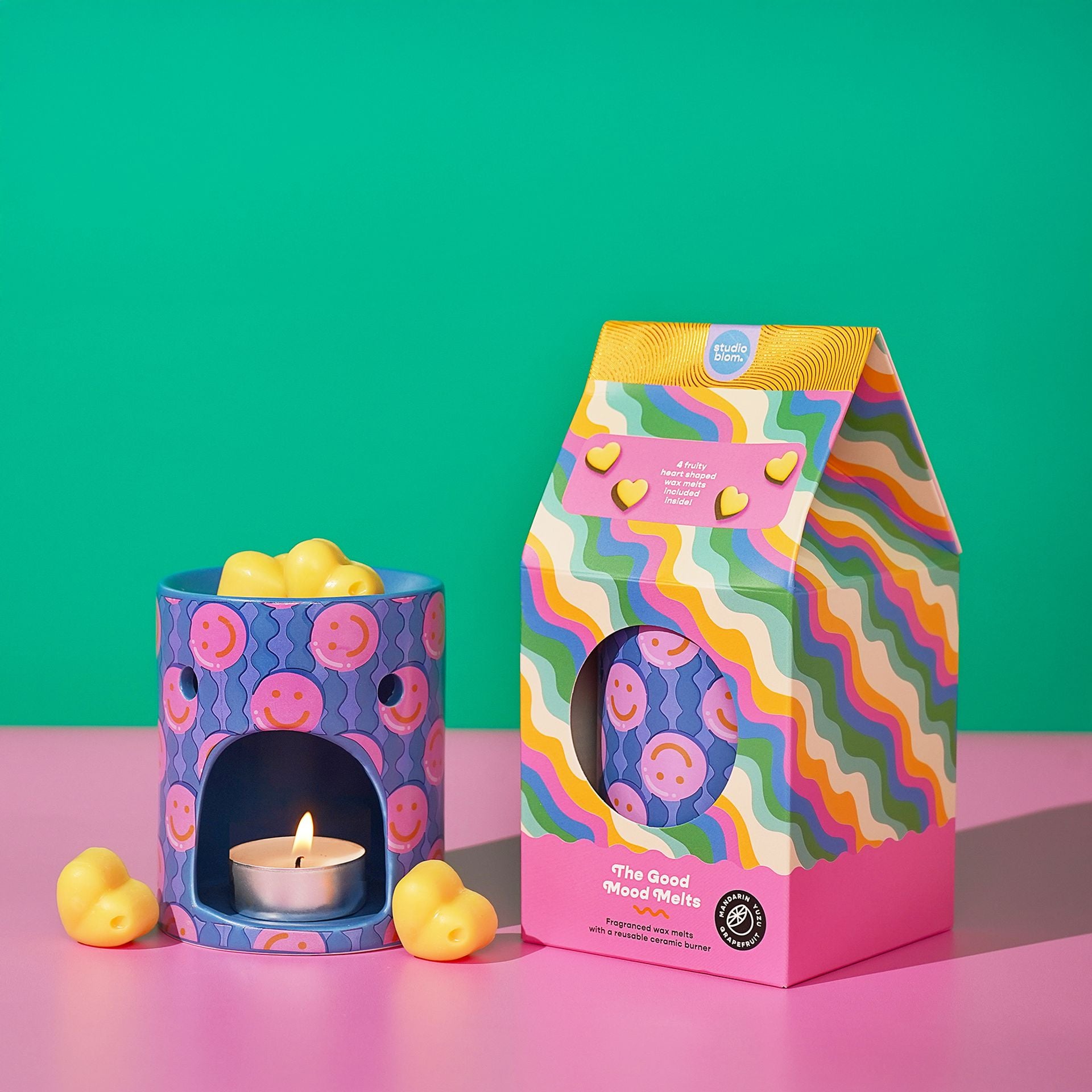 Studio Blom - The Happy Day Wax Melt Burner And Melts