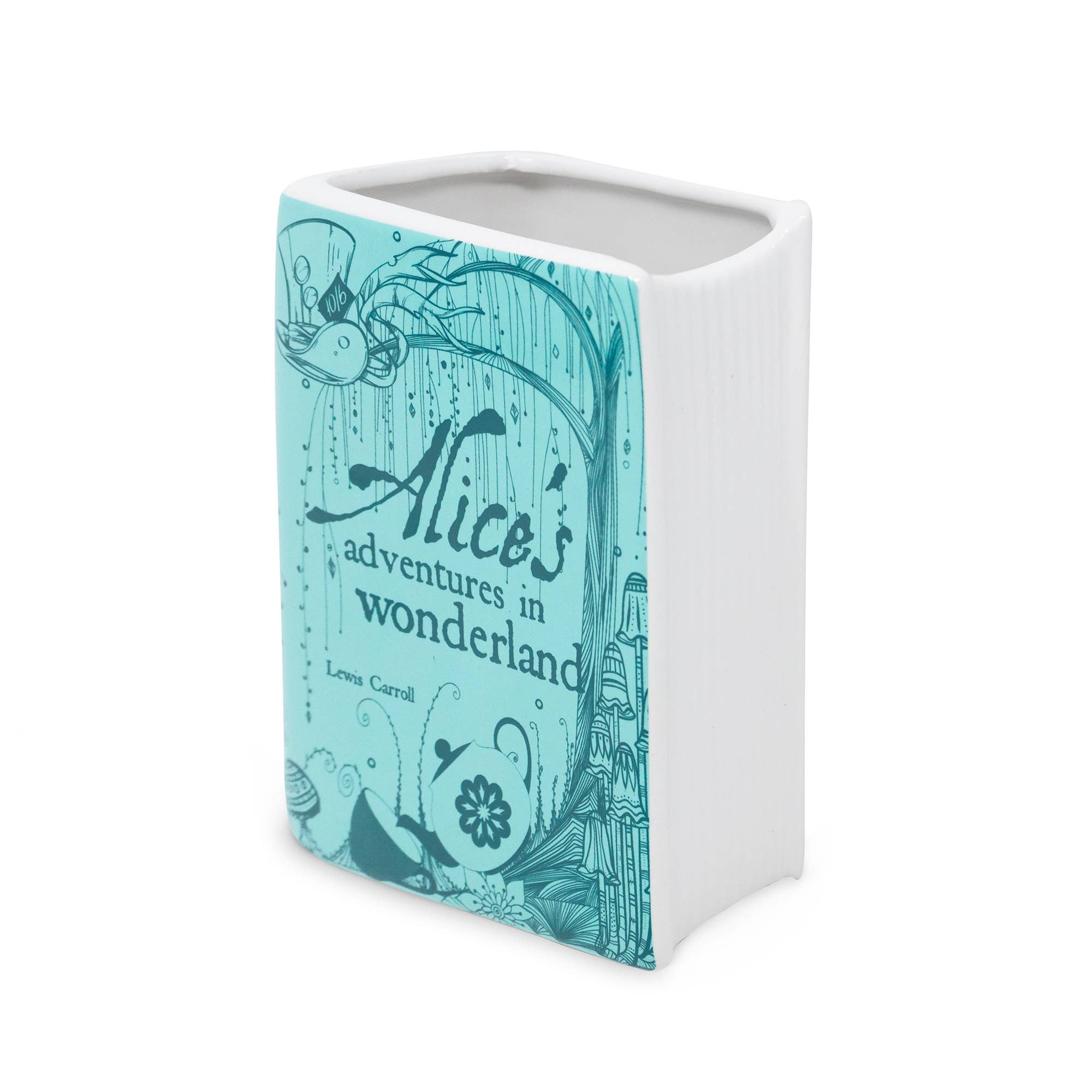 Steel Mill & Co UK - Small Book Vase, Alice in Wonderland - Blue
