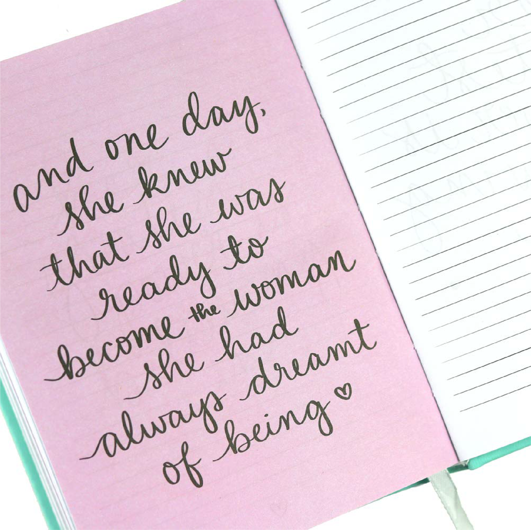 Oli Olsen - Éccolo Guided Hardcover Journal - She's Unstoppable - Teal