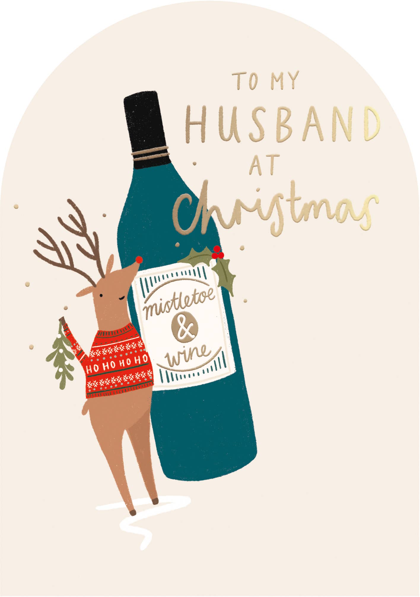 Hotchpotch - Sleigh Bells Husband Christmas Card