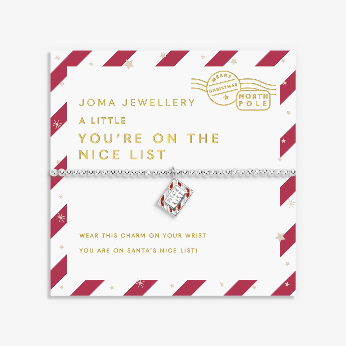 Joma Kids' Love From Santa You're On The Nice List Bracelet