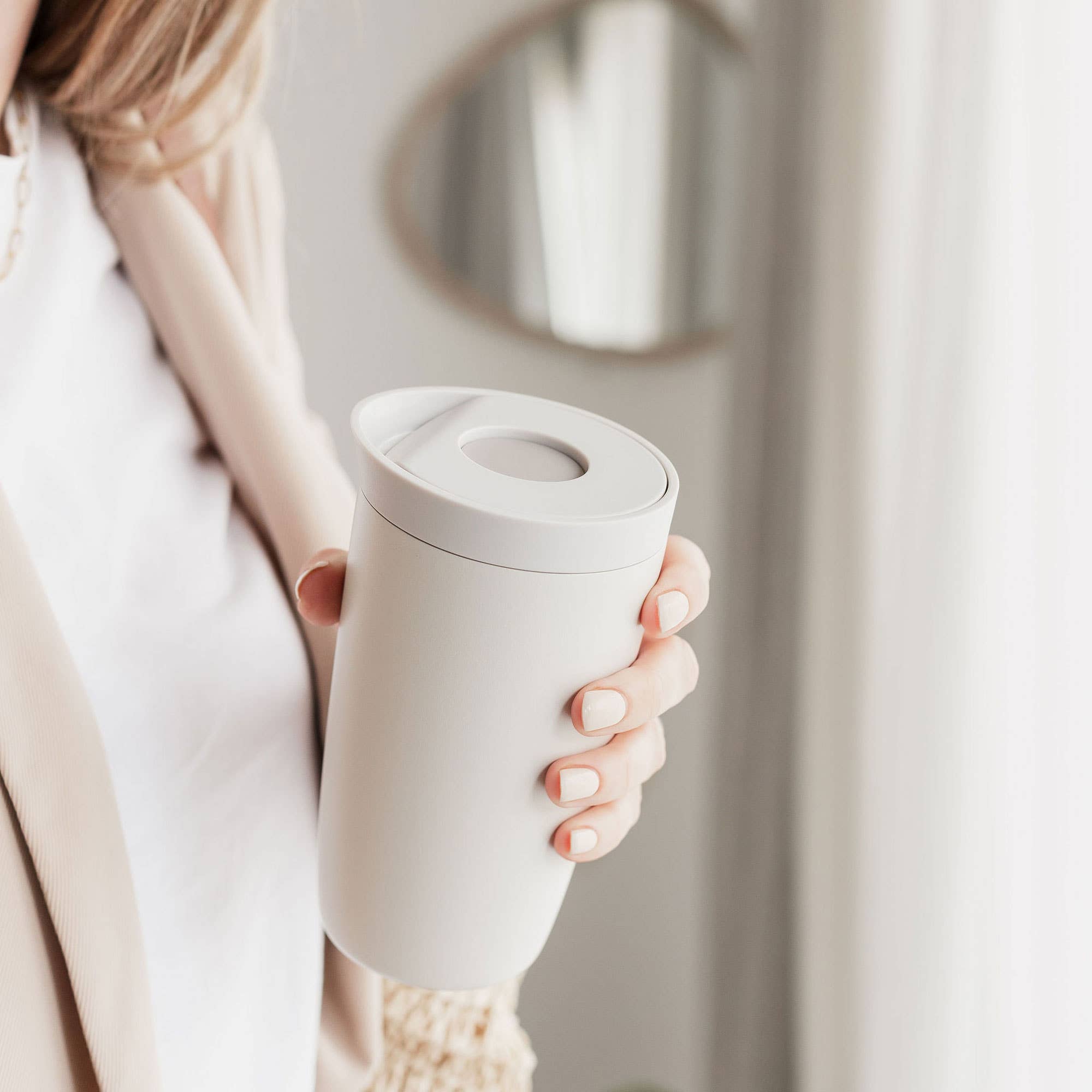 UBERSTAR - Radius Stainless Steel Double Wall Insulated Travel Cup 12oz: Pink