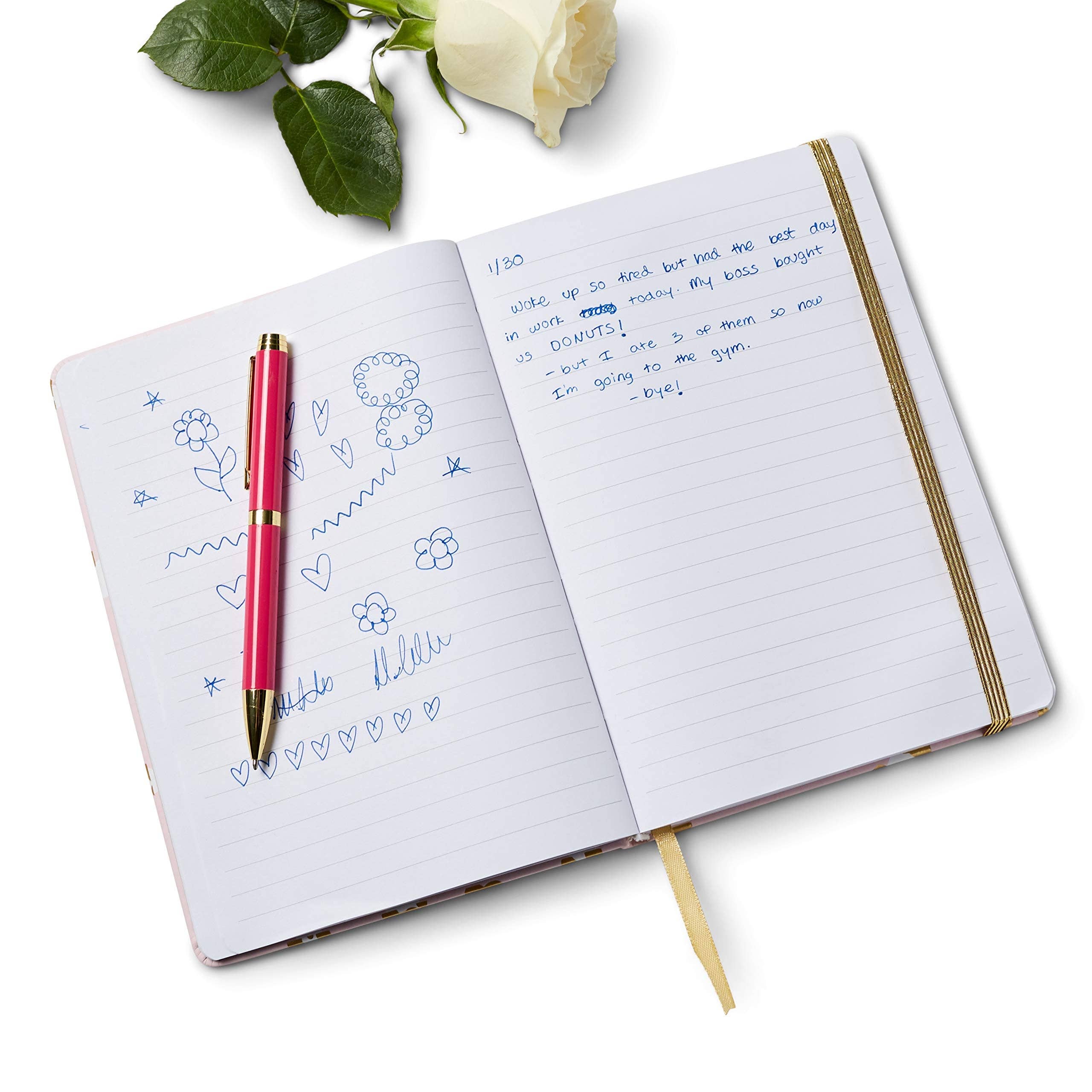 Oli Olsen - Éccolo A5 Lined Hardcover Journal - Pink Leopard Print