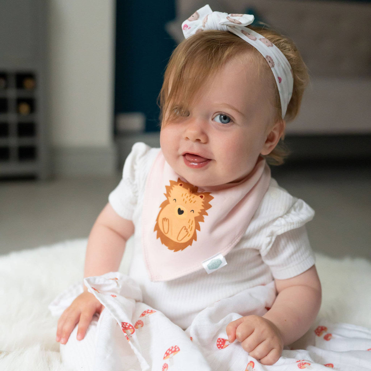 Ziggle Baby - Hedgehog bib