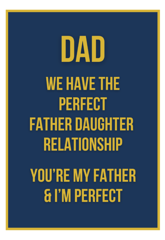 Petimo Not Too Much Dad Daughter Relationship Dad Card - More Than Just a Gift | Narborough Hall