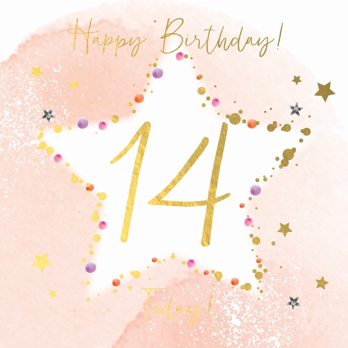 Candyfloss 14th Birthday Card