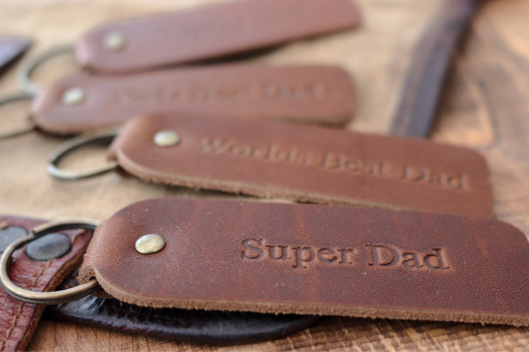 Lucas Ruth Leather Keyring: Grandad