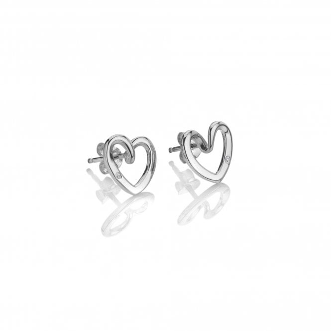 Hot Diamonds Classic Silver Heart Stud Earrings