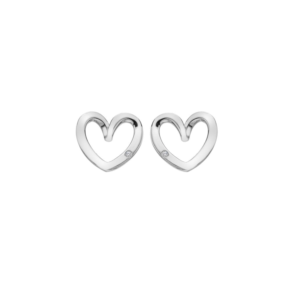 Hot Diamonds Classic Silver Heart Stud Earrings