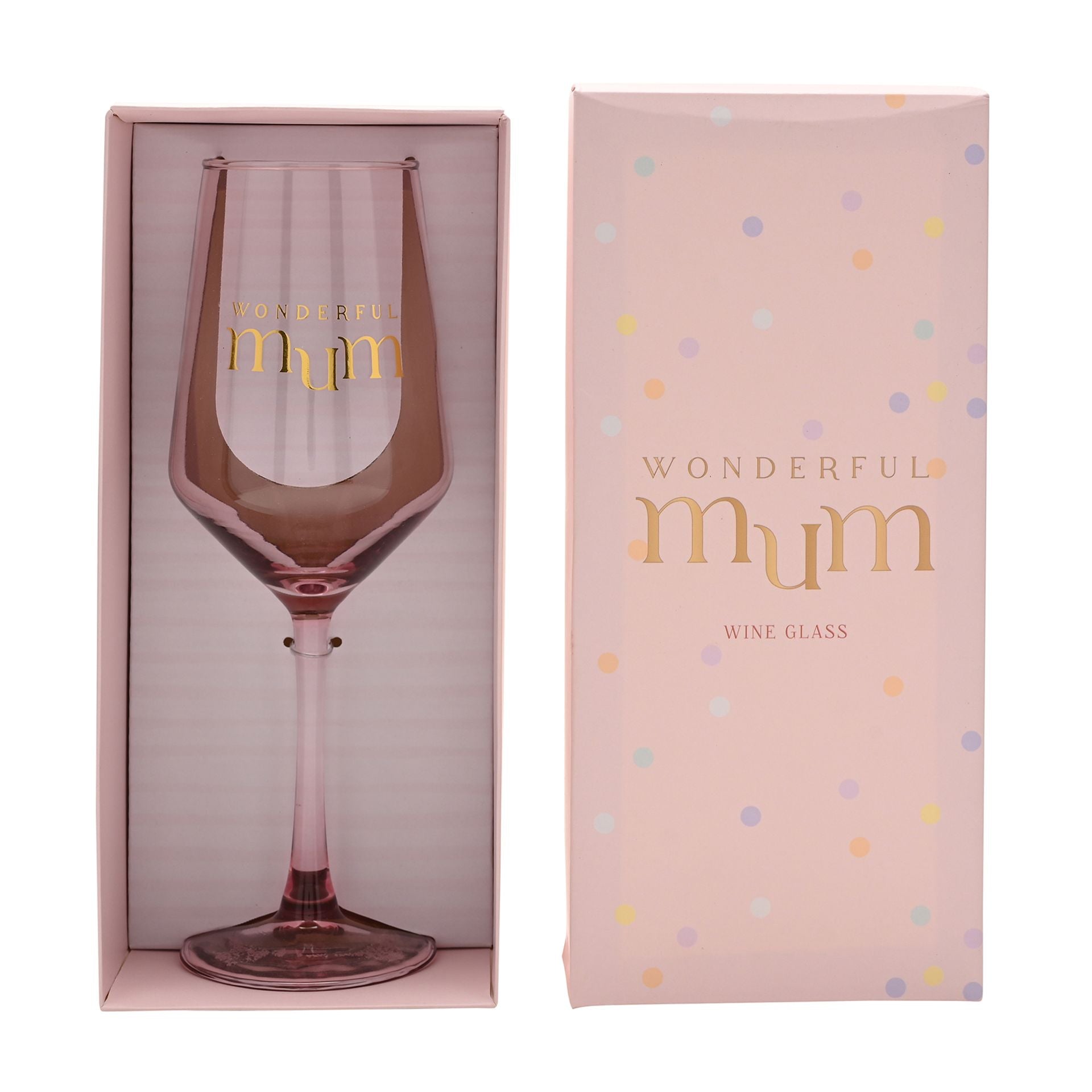 Confetti Wine Glass - Mum