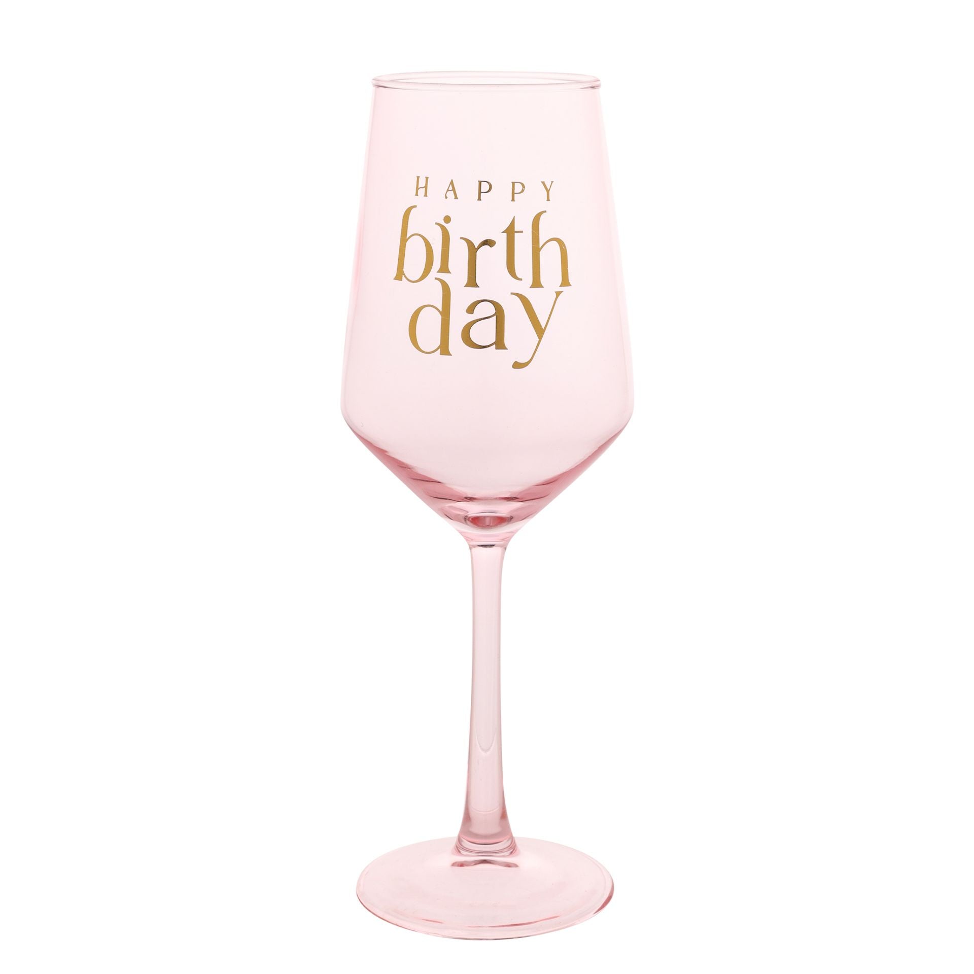 Confetti Wine Glass - Happy Birthday