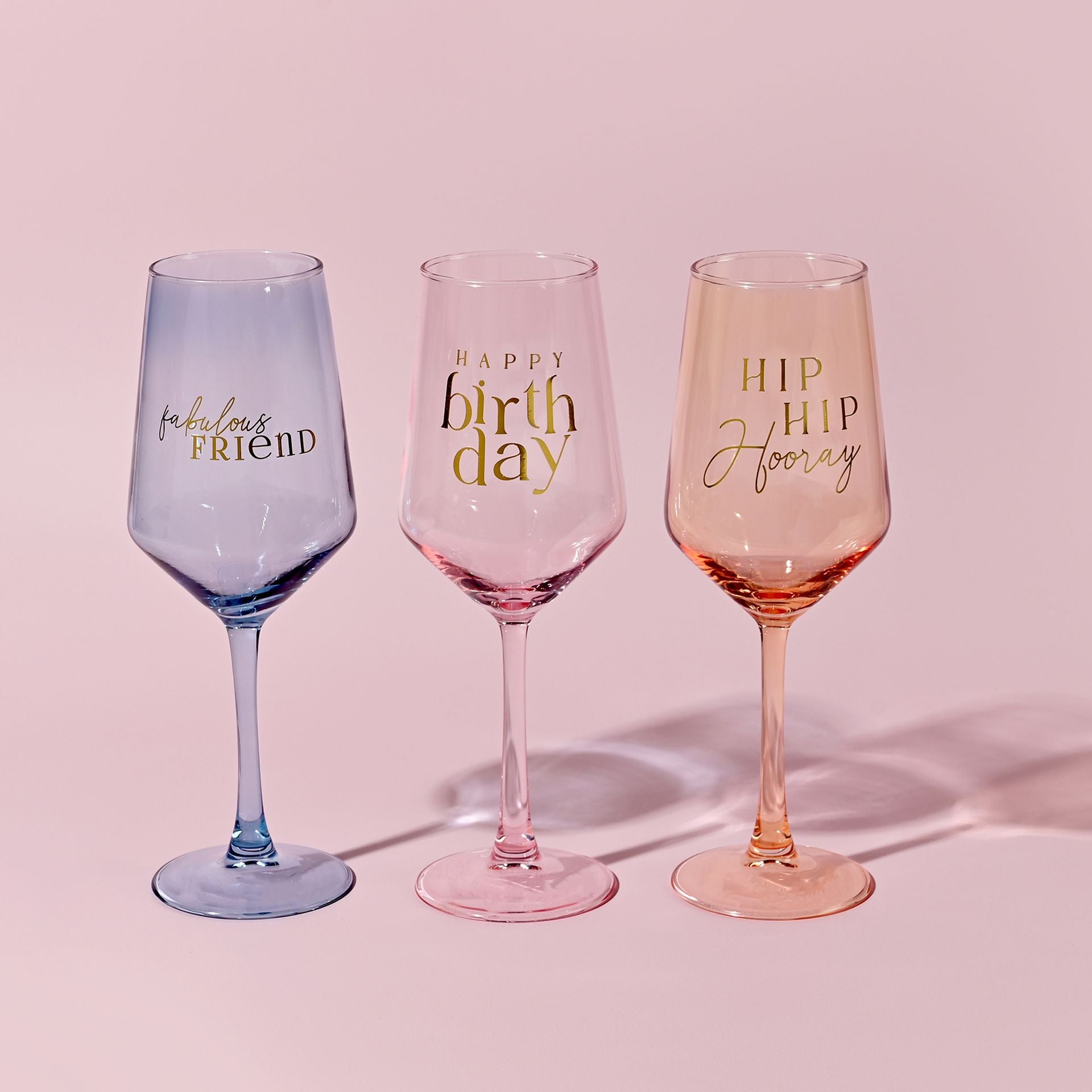Confetti Wine Glass - Hip Hip Hooray