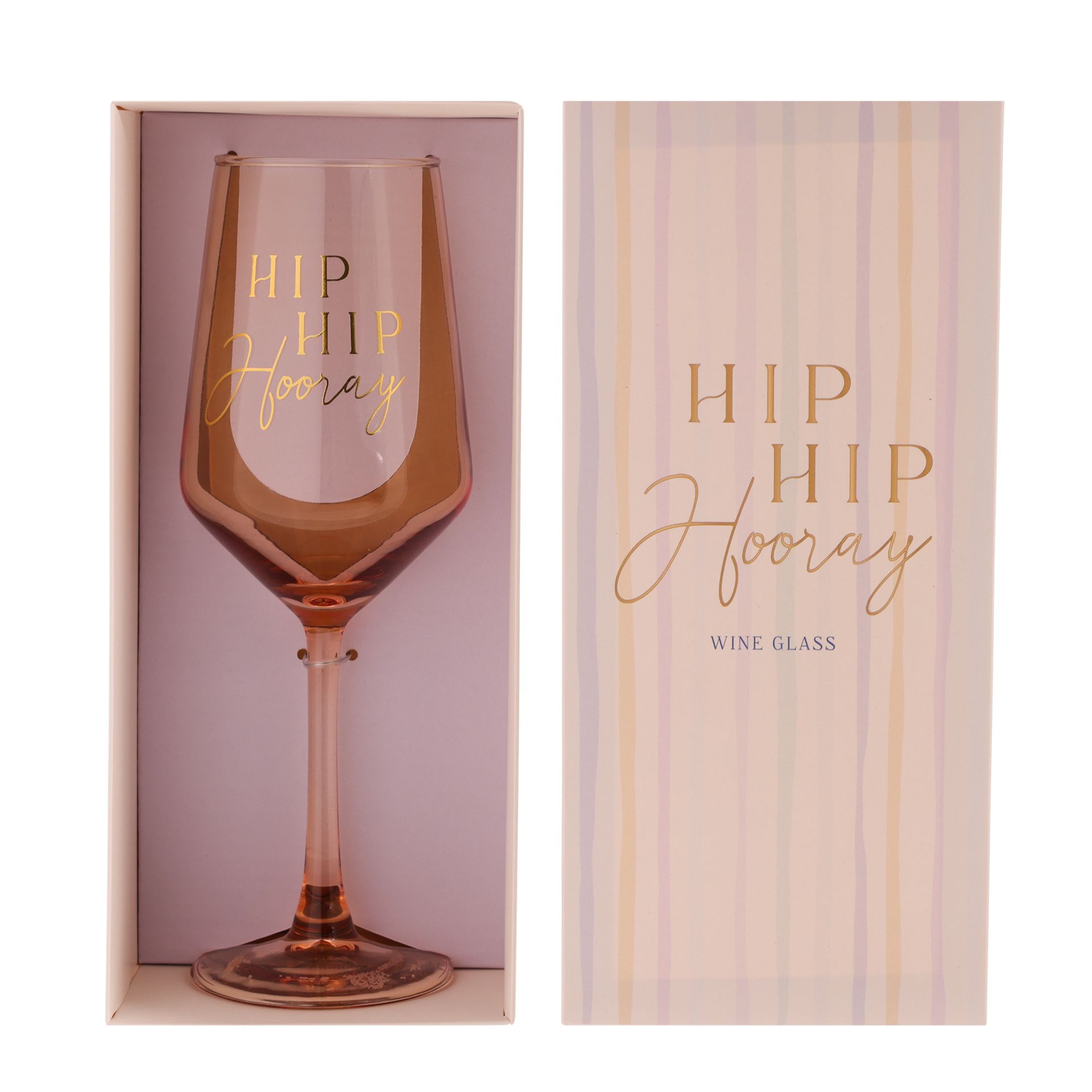 Confetti Wine Glass - Hip Hip Hooray
