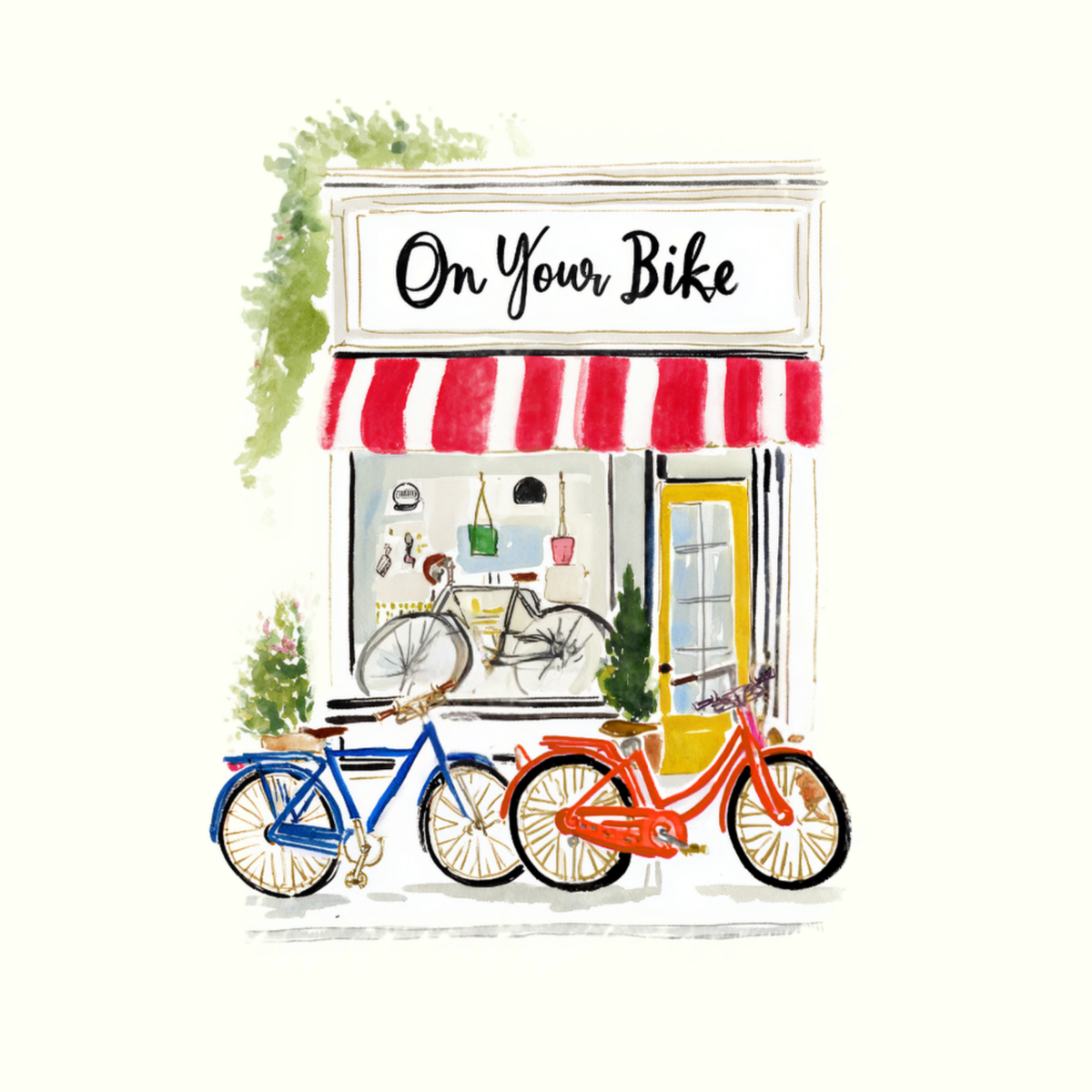 Petimo - On Your Bike Shop Up Your Street Blank Card