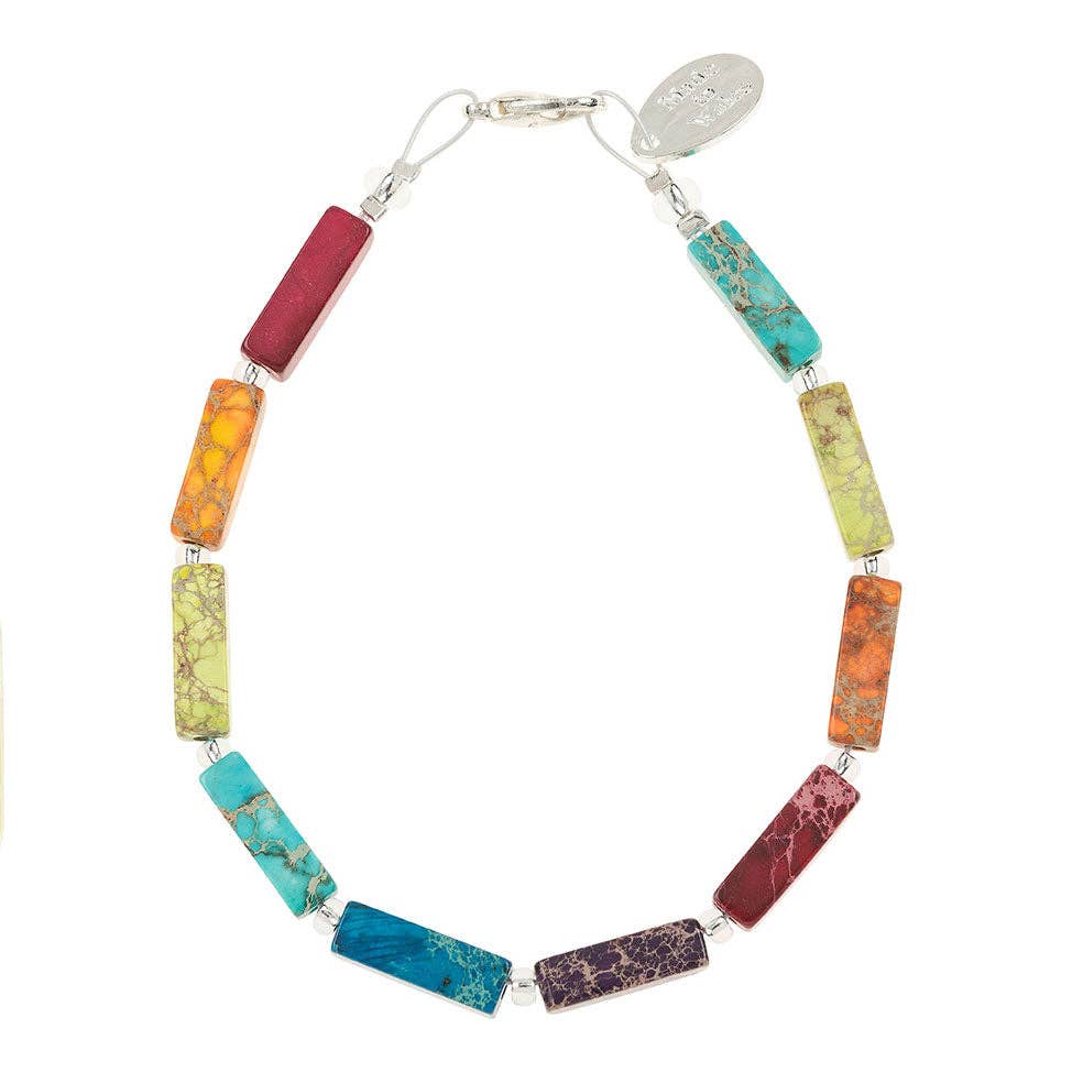 Carrie Elspeth Rainbow Jasper Bracelet