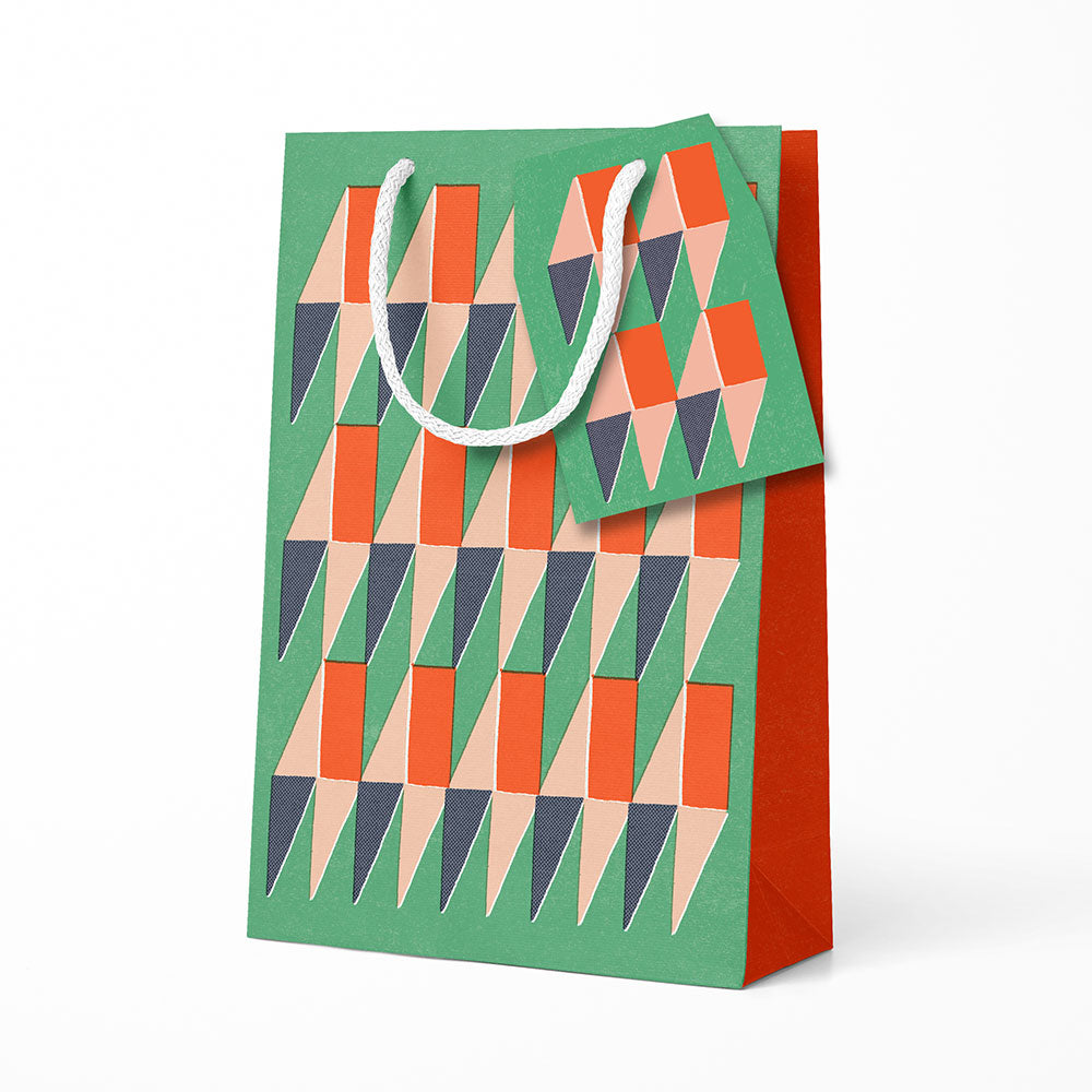 Laura Darrington Design - Luxury Geometric Patterned Small Gift Bag