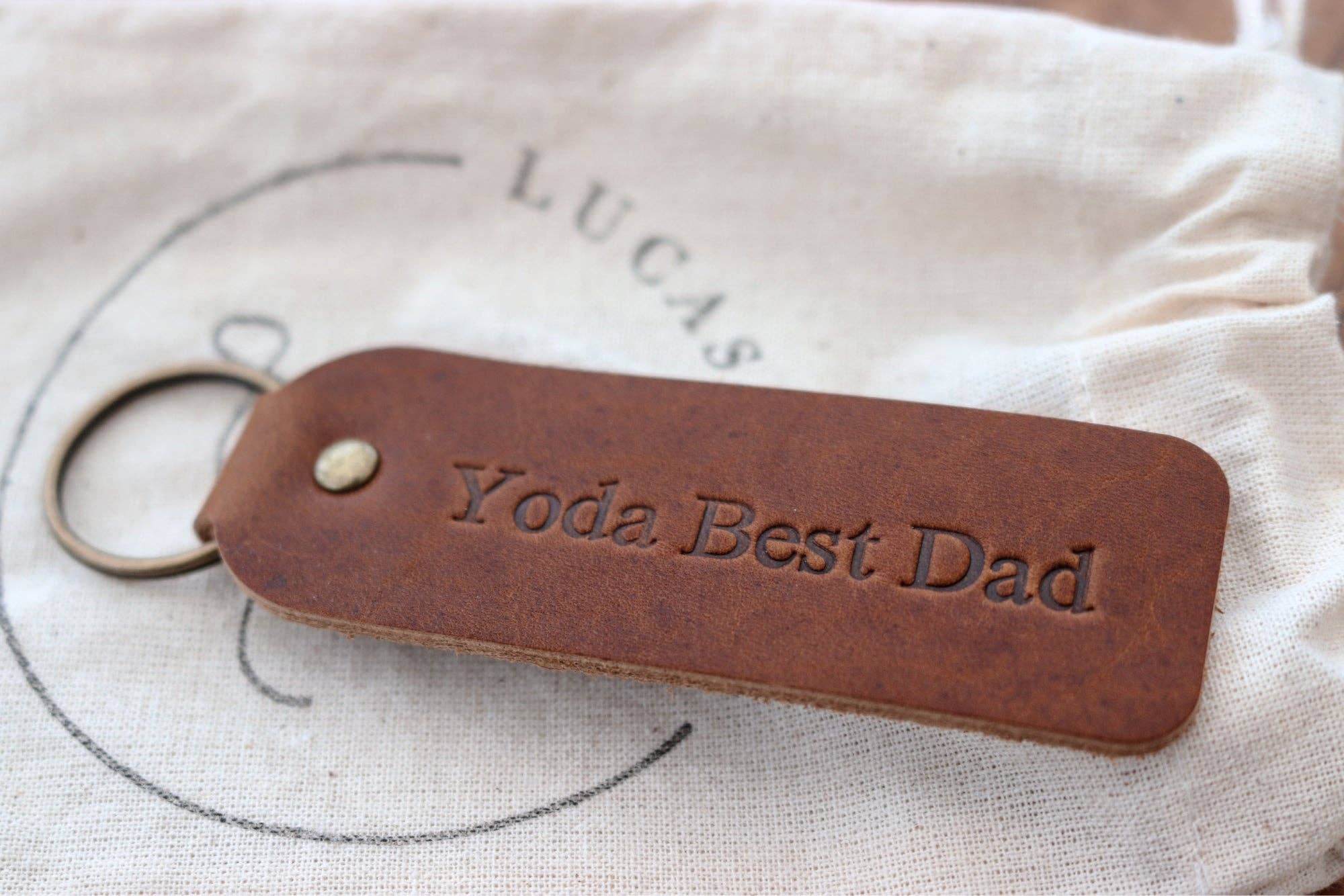 Lucas Ruth Leather Keyring: Grandad