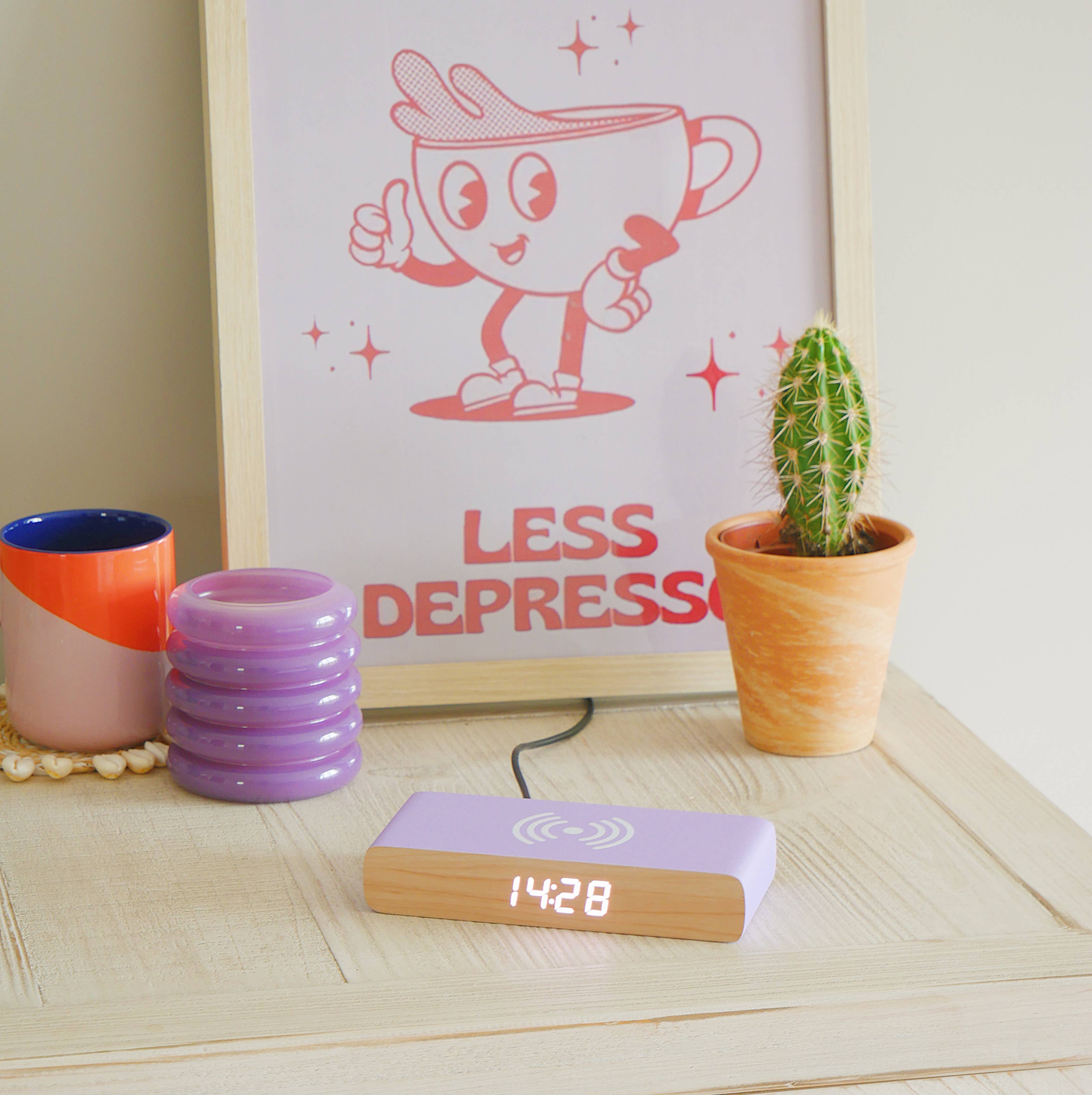 Steepletone UK Ltd - Rise Charge - Wireless Charger & Alarm Clock: Grey