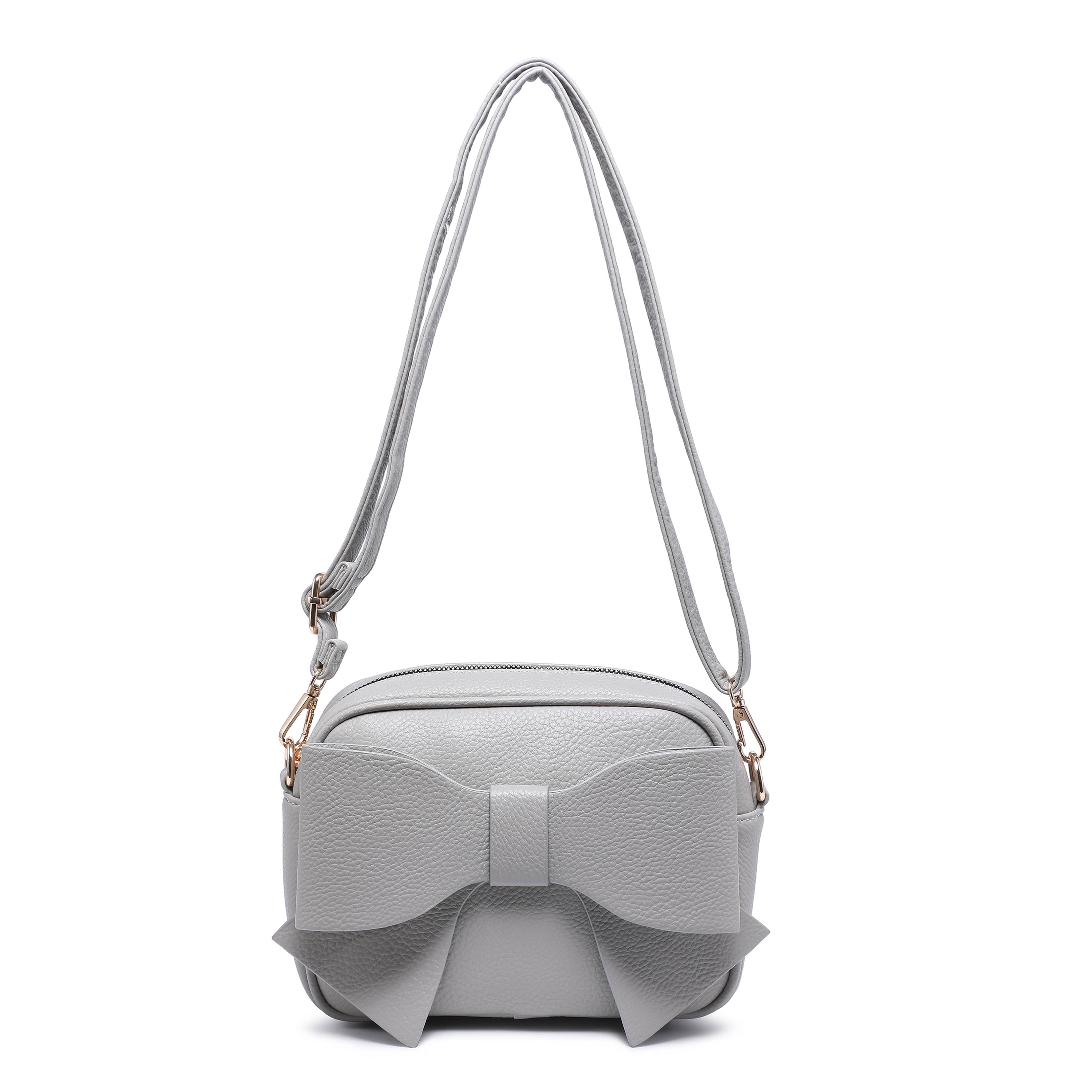 Beau Light Khaki Crossbody Bow Bag