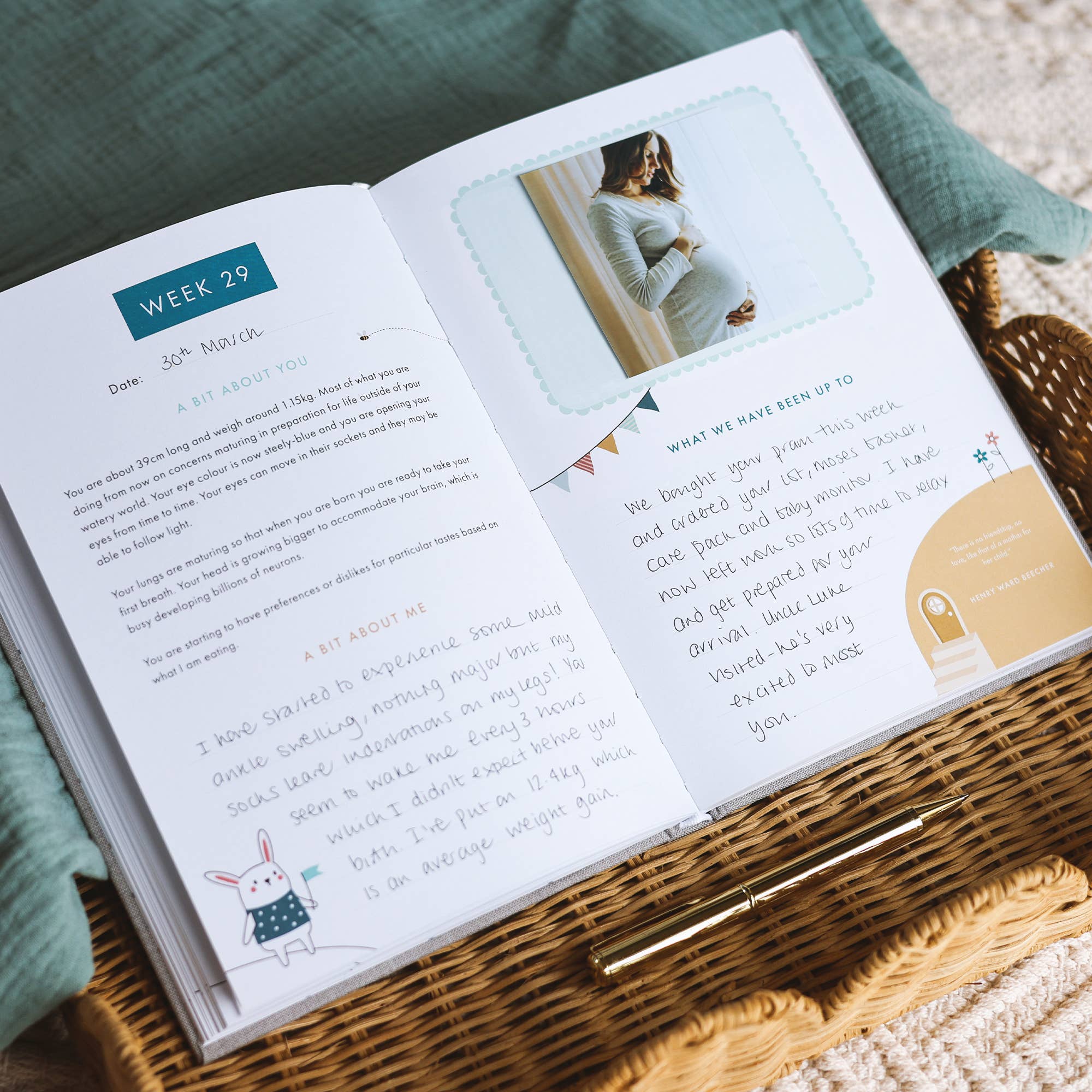 FROM YOU TO ME Meaningful Gifts - Bump to Birthday Pregnancy Journal | Pregnancy Keepsake