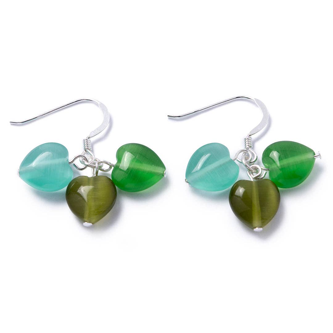 Carrie Elspeth Jewellery - Hearts Earrings: Ocean