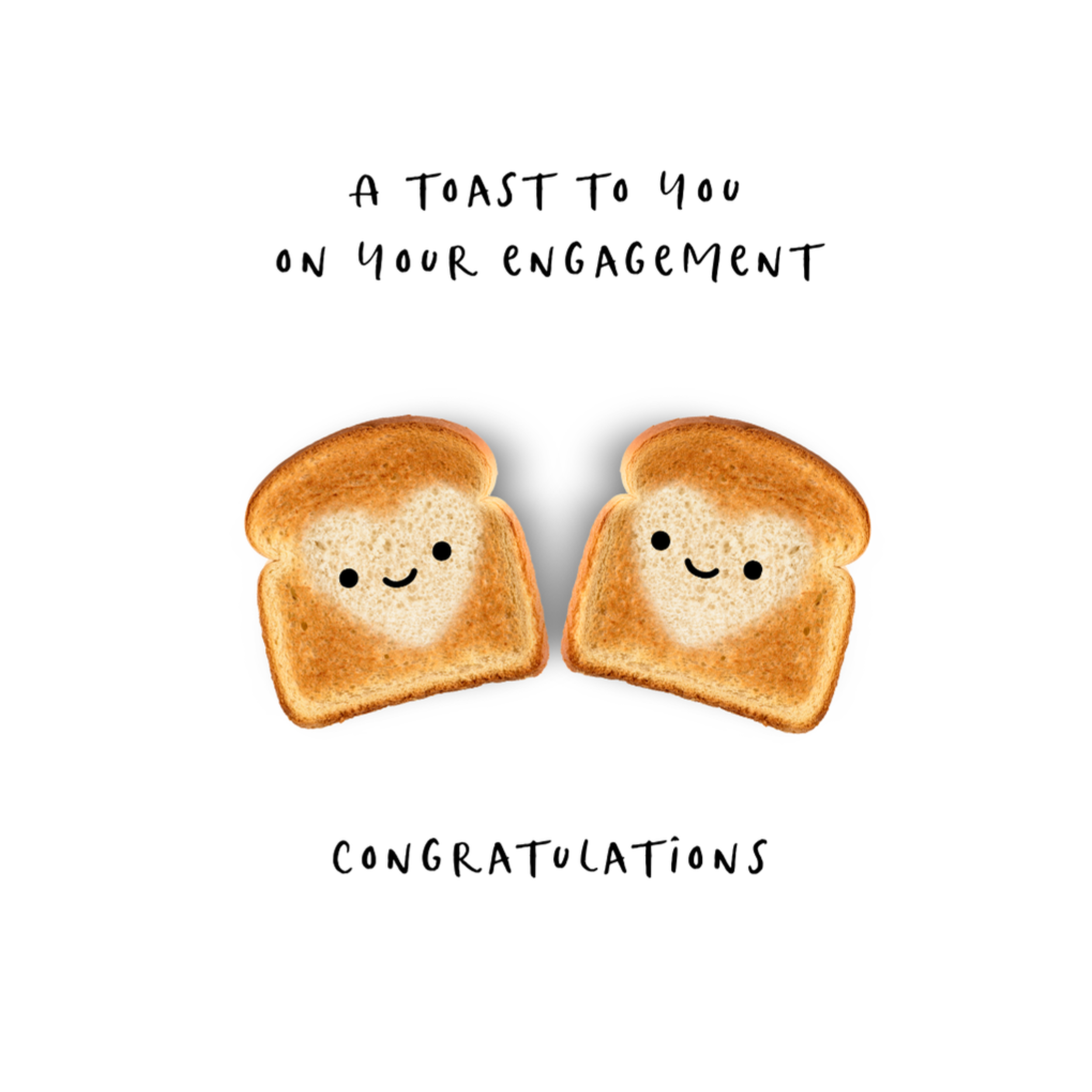 Petimo - Toast To Your Engagement Cute Better Together Card
