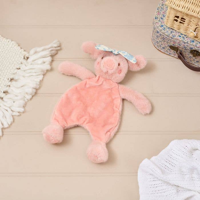 Plush Mini Farm Cute Pig With Chintz Headband Doudou Comforter