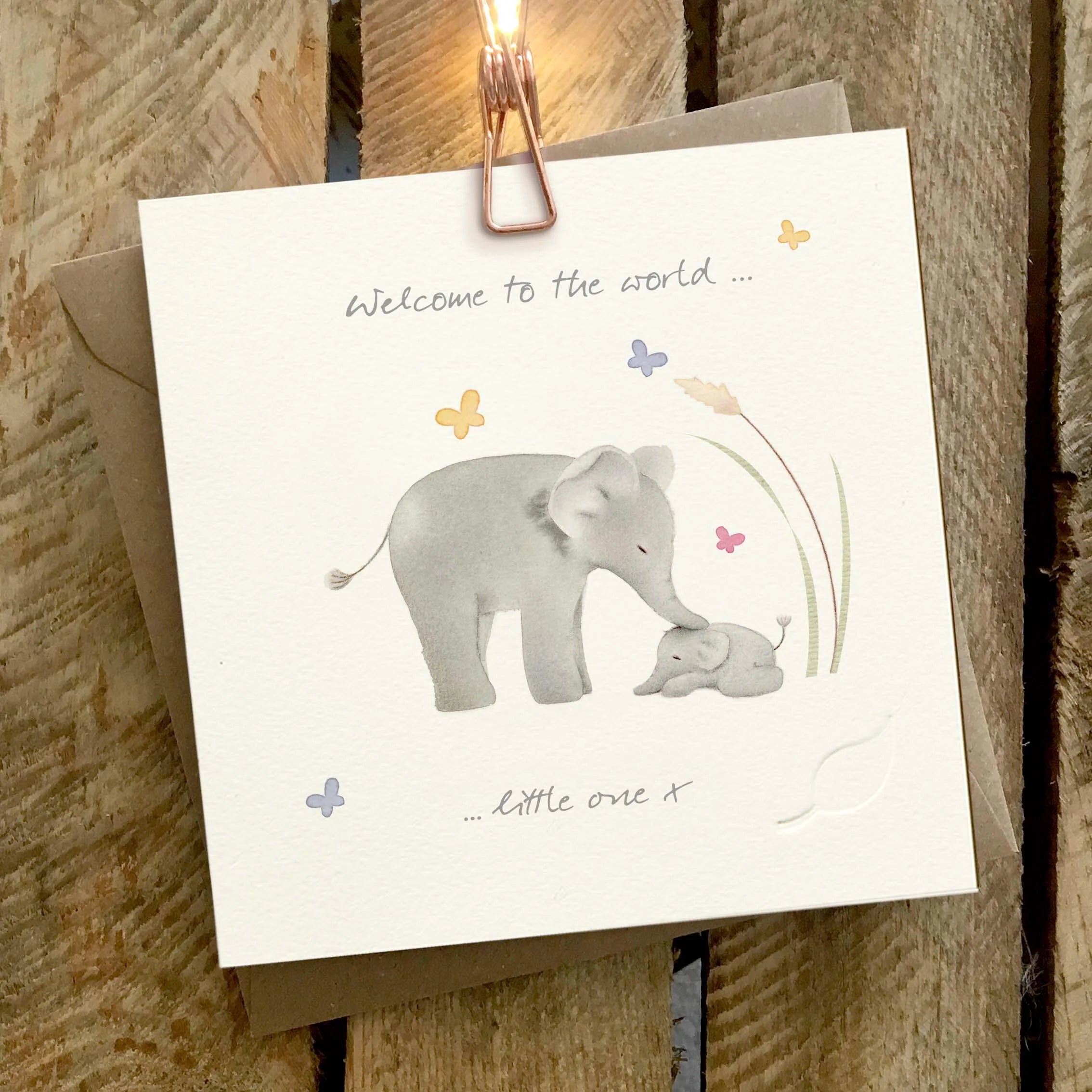 Ginger Betty Elephant Family Welcome to the World Card - More Than Just a Gift | Narborough Hall