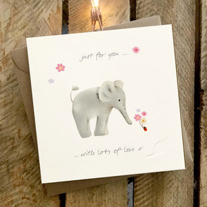 Ginger Betty Elephant Family Just For You Card - More Than Just a Gift | Narborough Hall