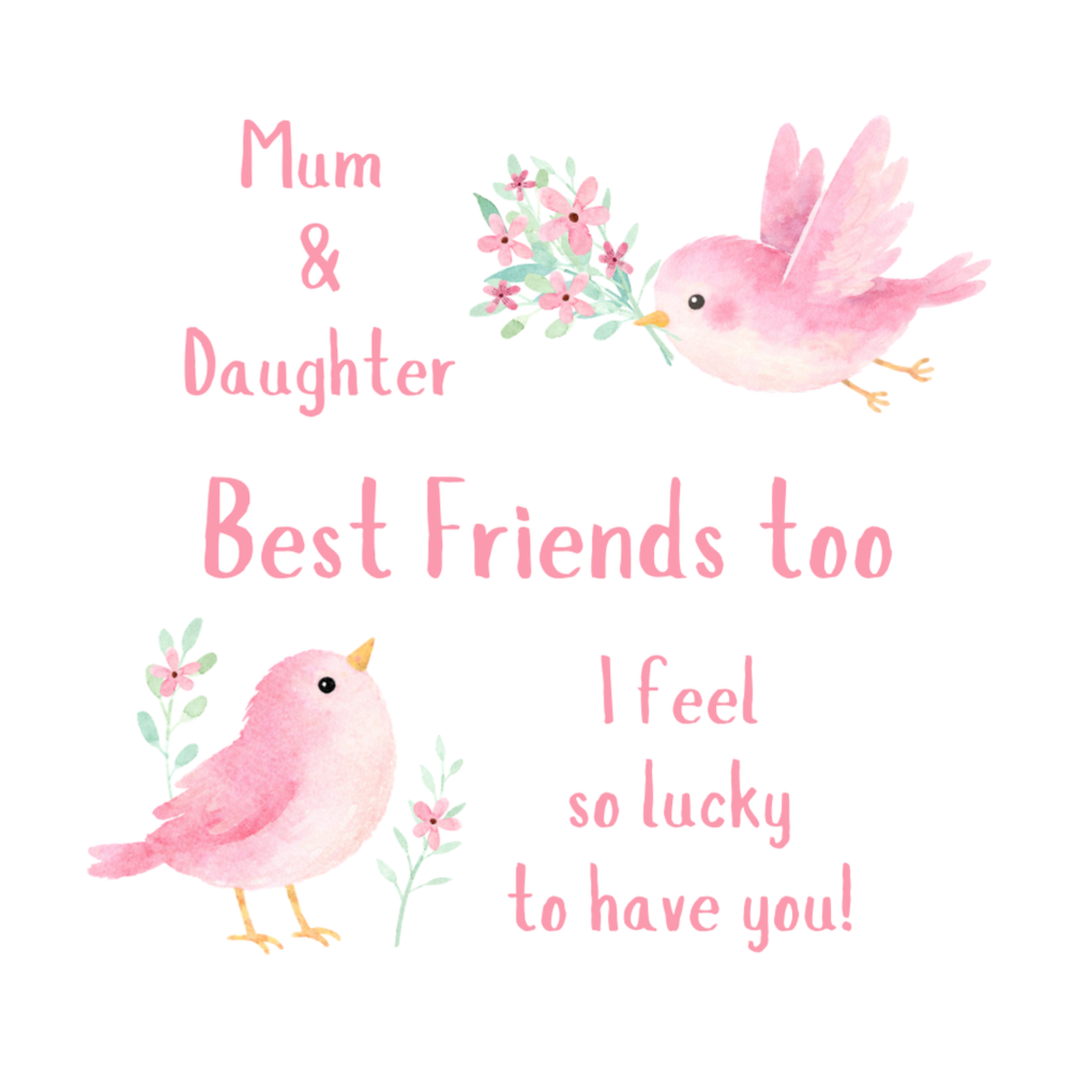 Petimo - Mum & Daughter Best Friends Too Sweet Hearts Card