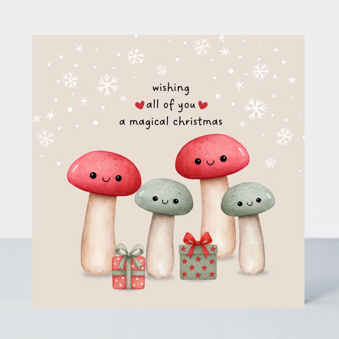 Petimo - Woodland Wishes All of You Magical Christmas Mushroom Card