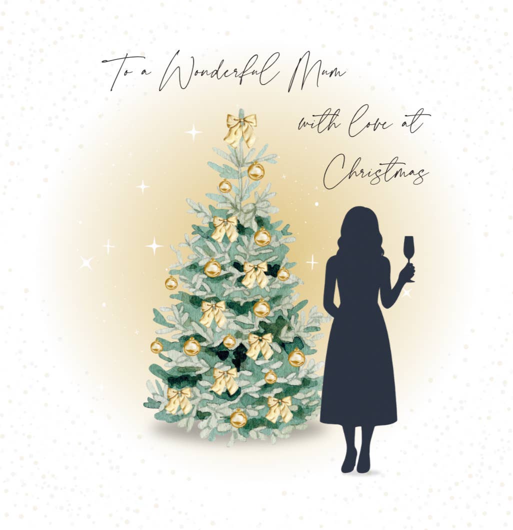 Petimo - Noelle Wonderful Mum with Love at Christmas Tree Card