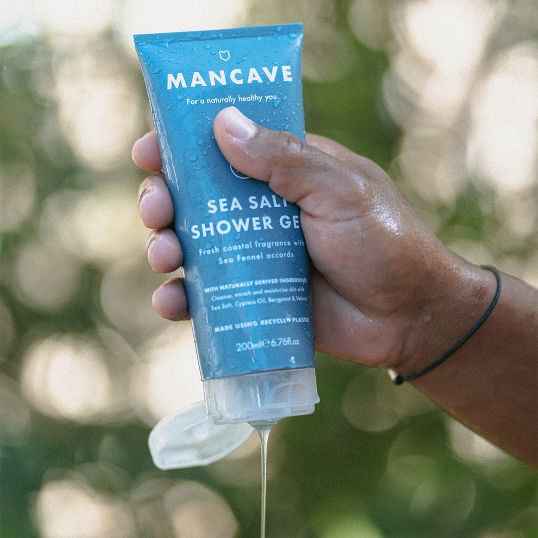 ManCave - Sea Salt Shower Gel 200ml, Mens Shower Gel, Fathers Day Gift