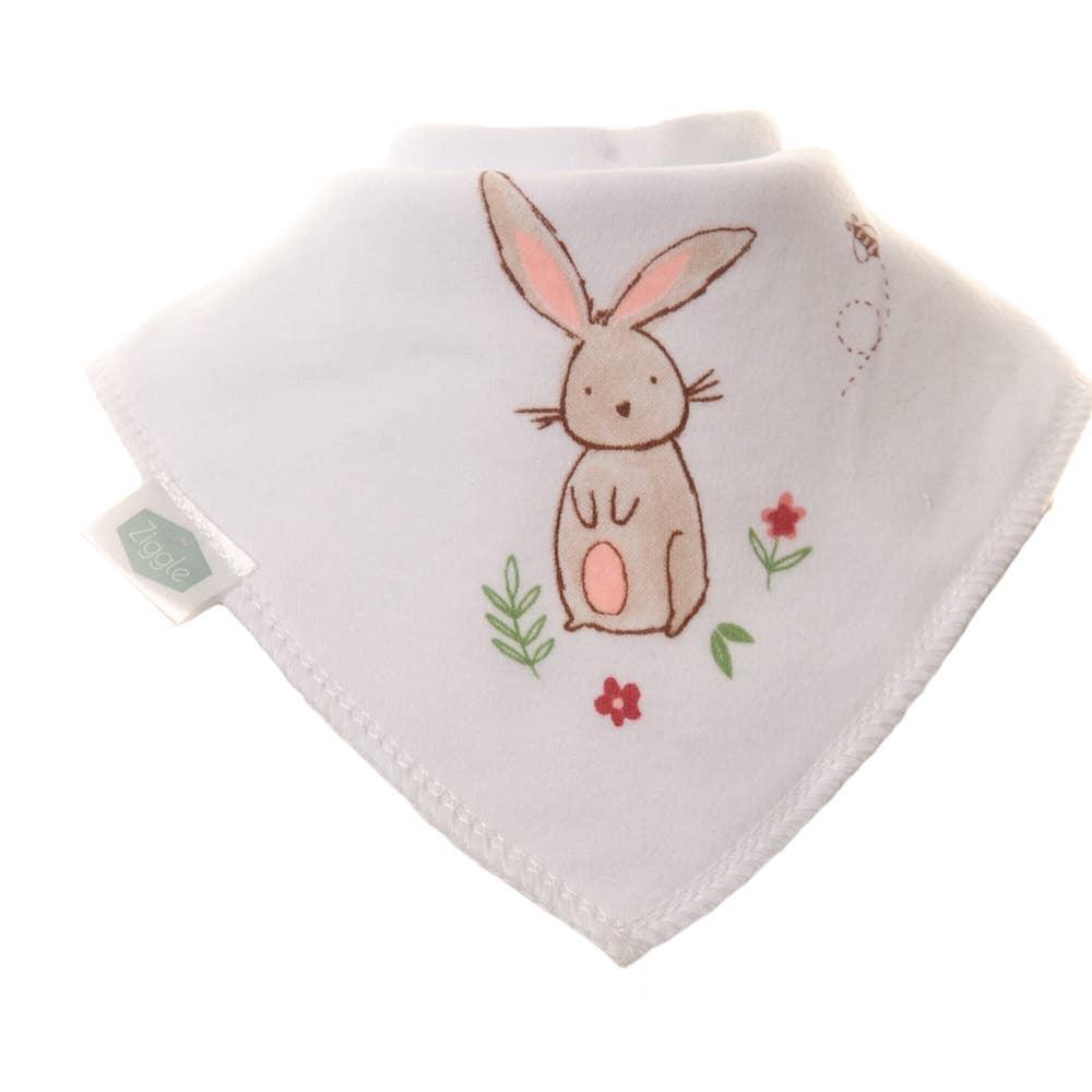 Ziggle Baby - Bunnies bib set: Light Pink / Set
