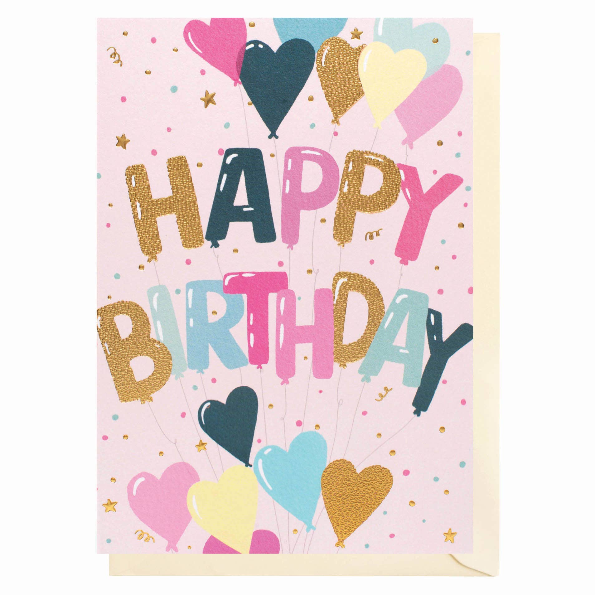 Louise Tiler - Birthday Balloons Heart Card