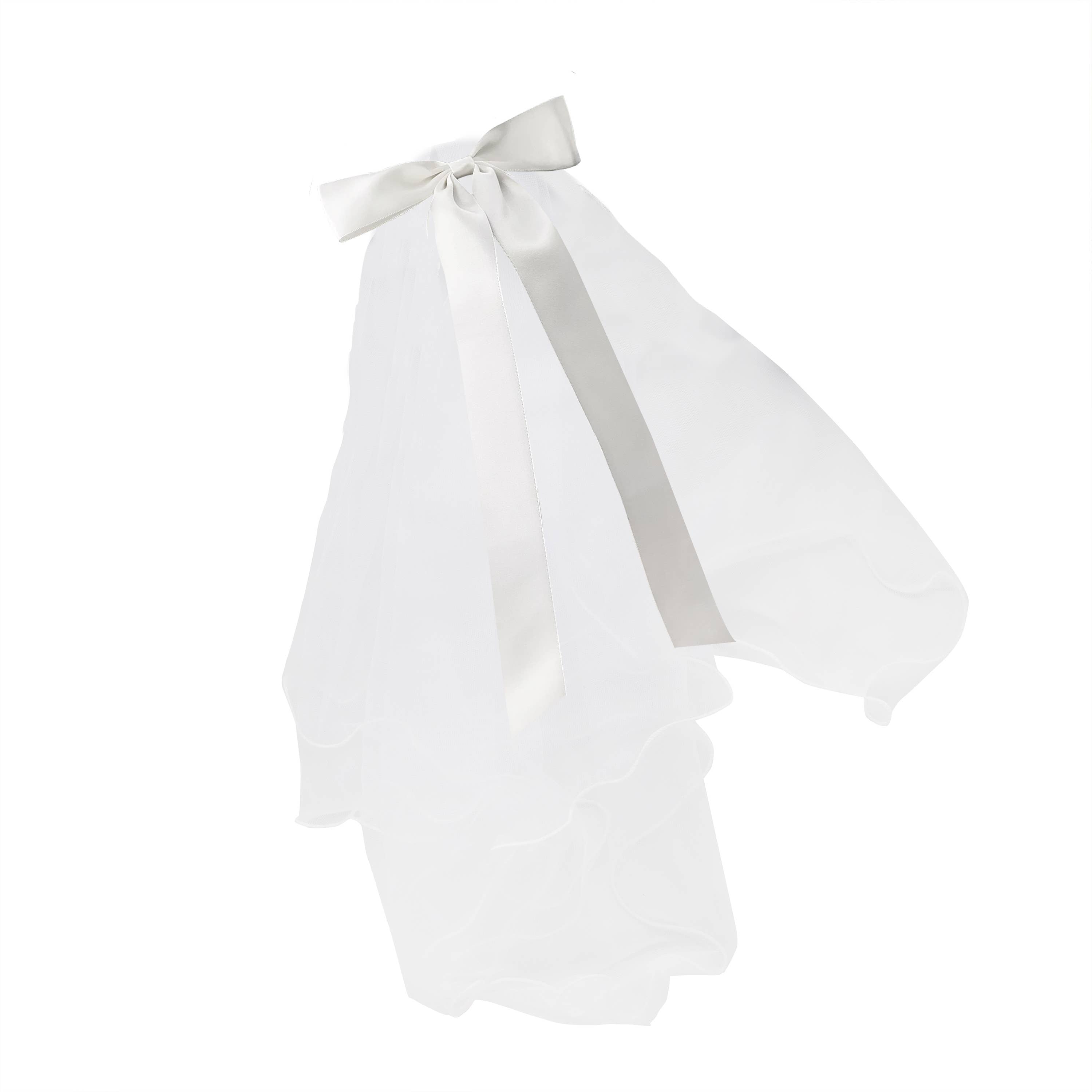 Hootyballoo - White Bow & Veil - Pack of 1