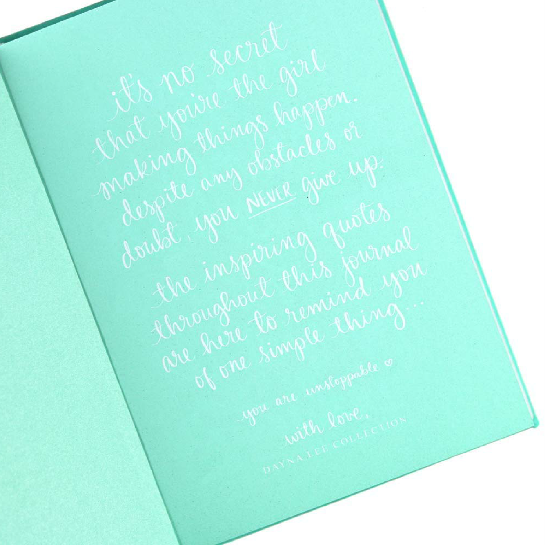 Oli Olsen - Éccolo Guided Hardcover Journal - She's Unstoppable - Teal
