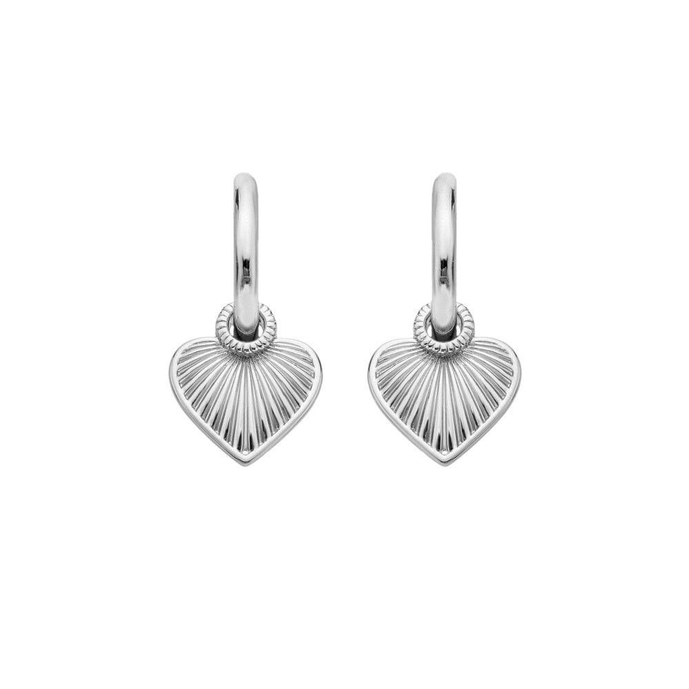 Hot Diamonds Silver Edit Essence Heart Huggie Earrings
