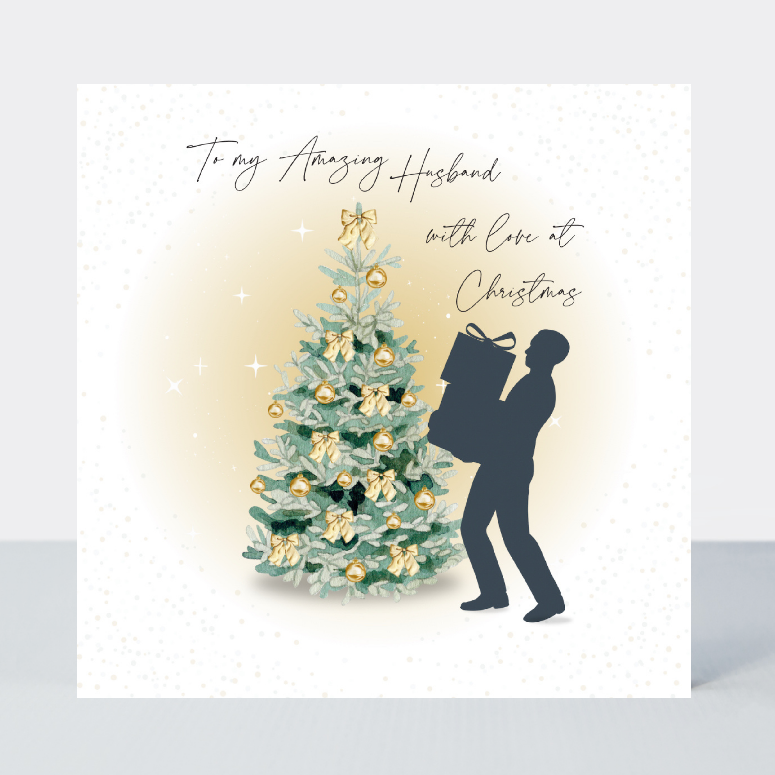 Petimo - Noelle Amazing Husband with Love at Christmas Tree Card