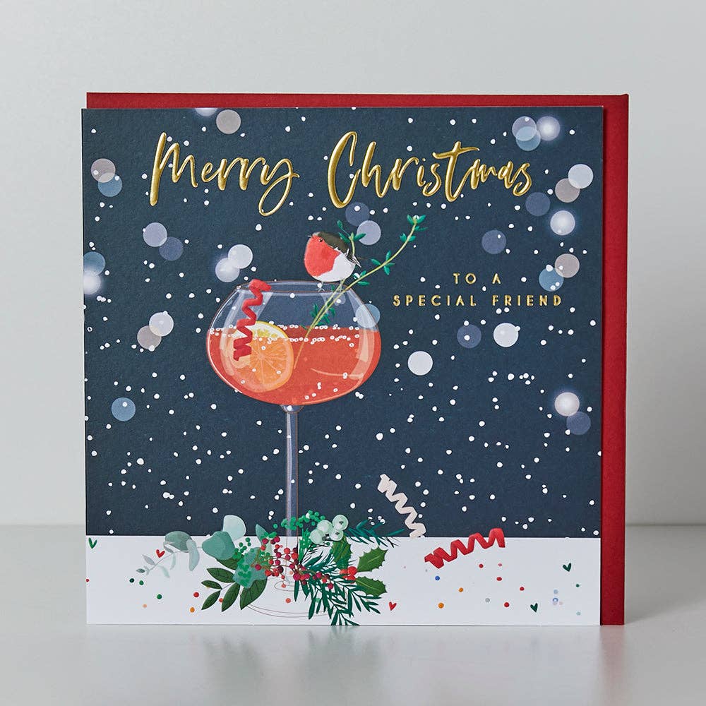 Belly Button Designs - Special Friend Cocktail Christmas Card