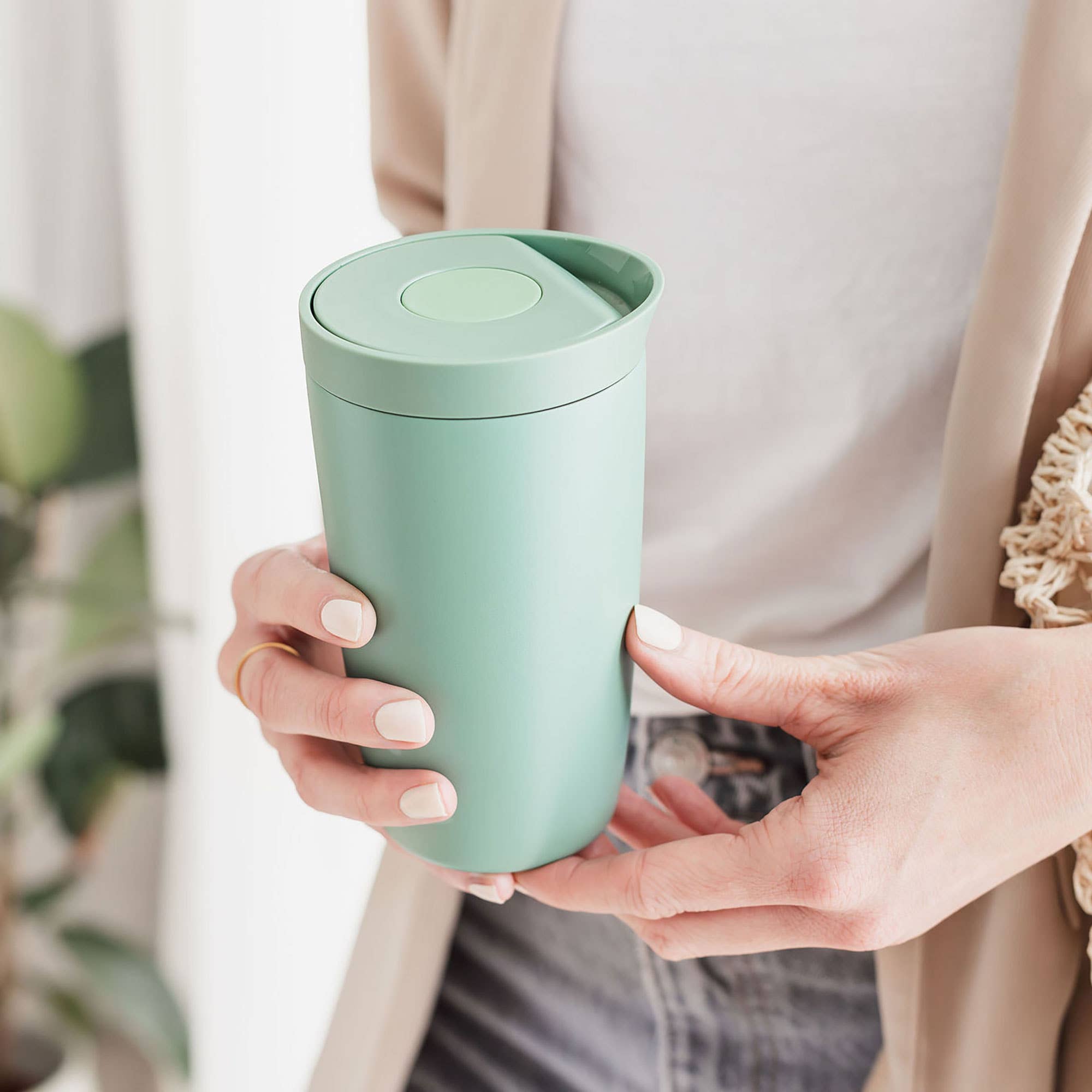 UBERSTAR - Radius Stainless Steel Double Wall Insulated Travel Cup 12oz: Pink