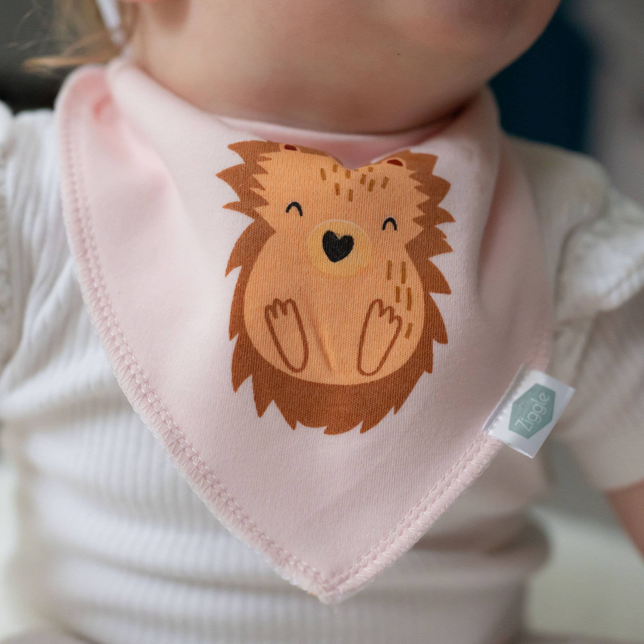 Ziggle Baby - Hedgehog bib