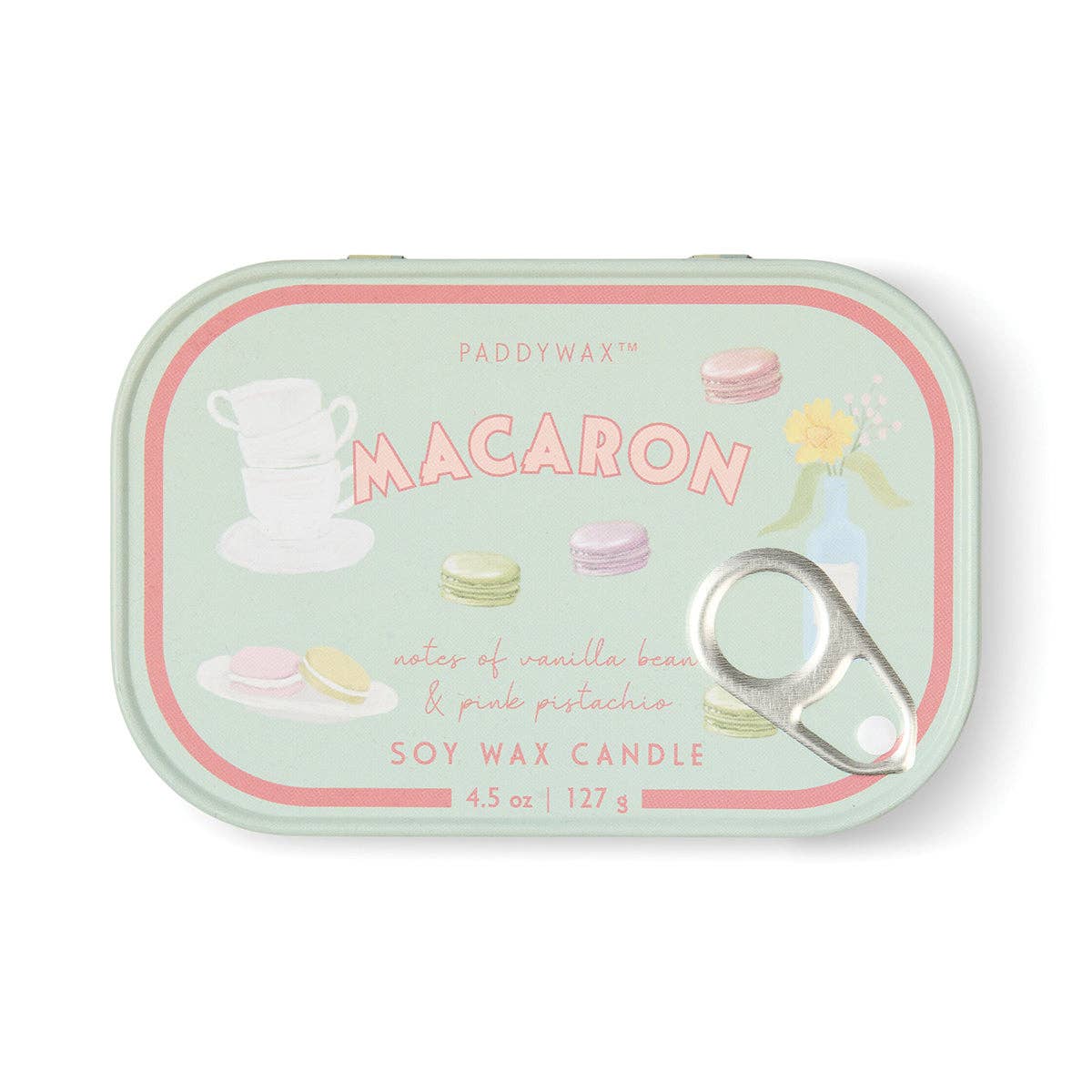 Paddywax Bistro Printed Tin Candle - Macaron