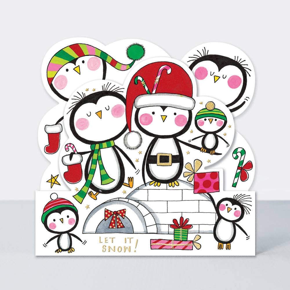Rachel Ellen Designs - Christmas Side by Side - Let It Snow! Penguins