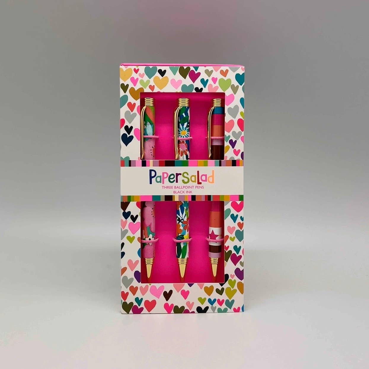 Paper Salad Gift Set 3 Pens Stripes Stationery