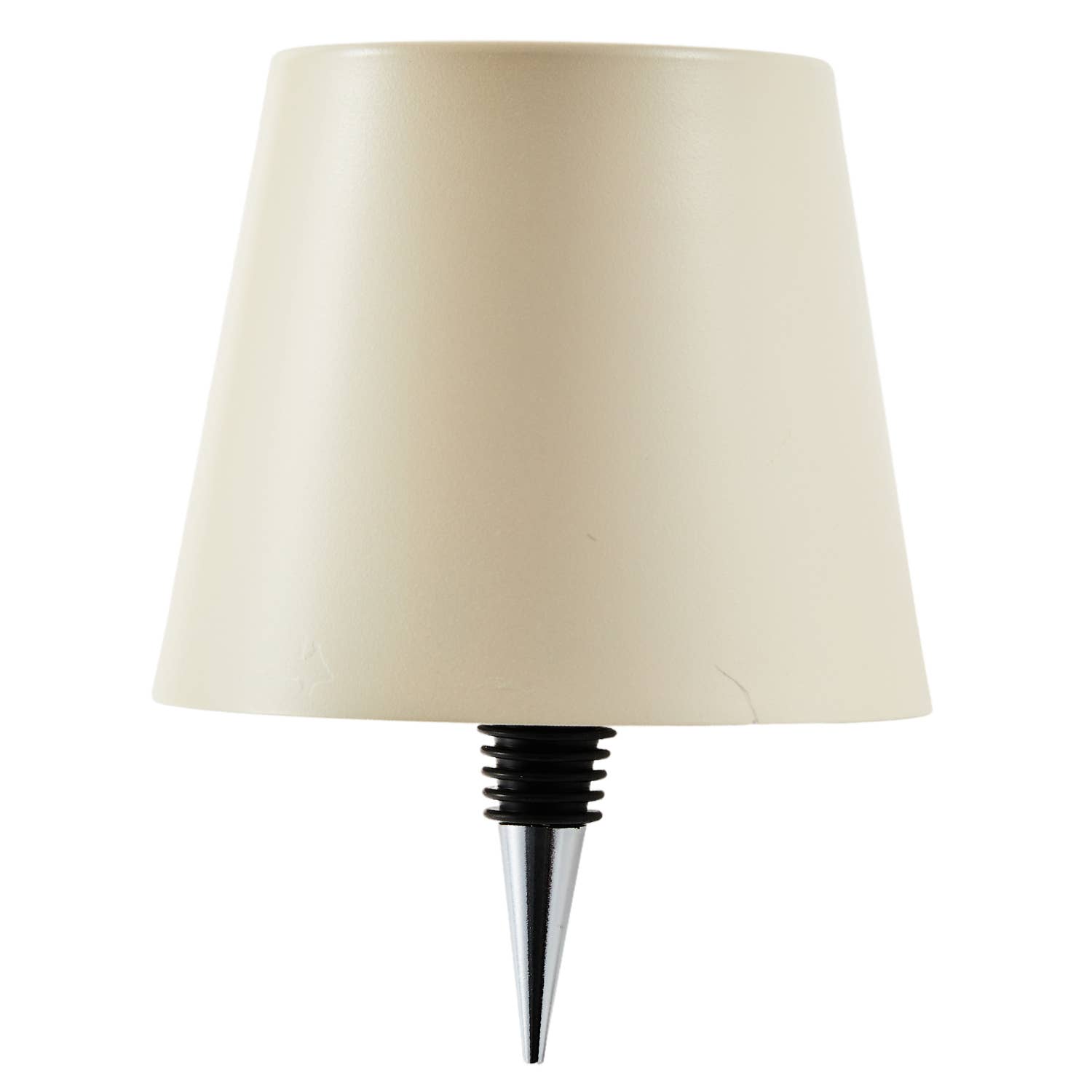 Cordless LED Table Lamp with Bottle Stopper: Cream